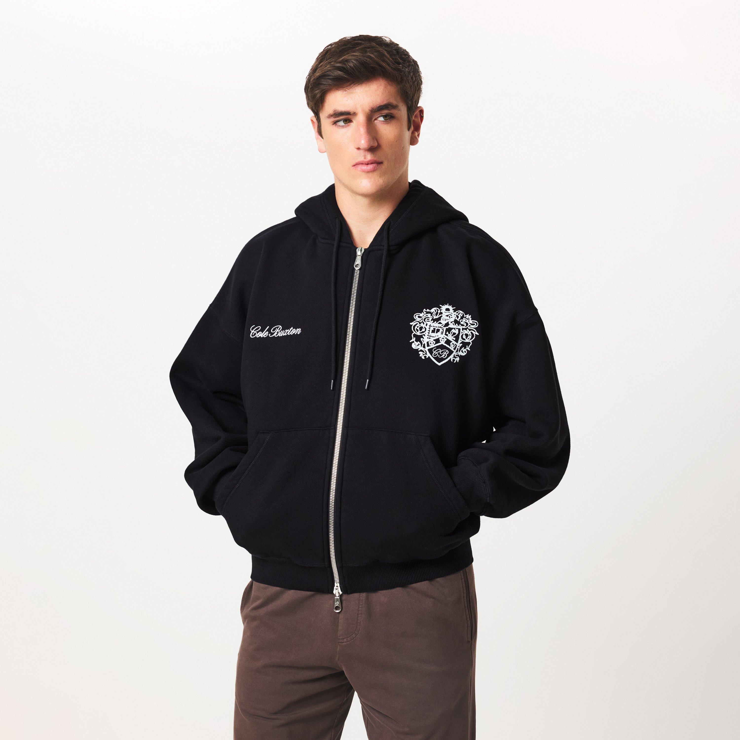 Black - Cole Buxton - Men's Colligate Zip Hoodie - 3