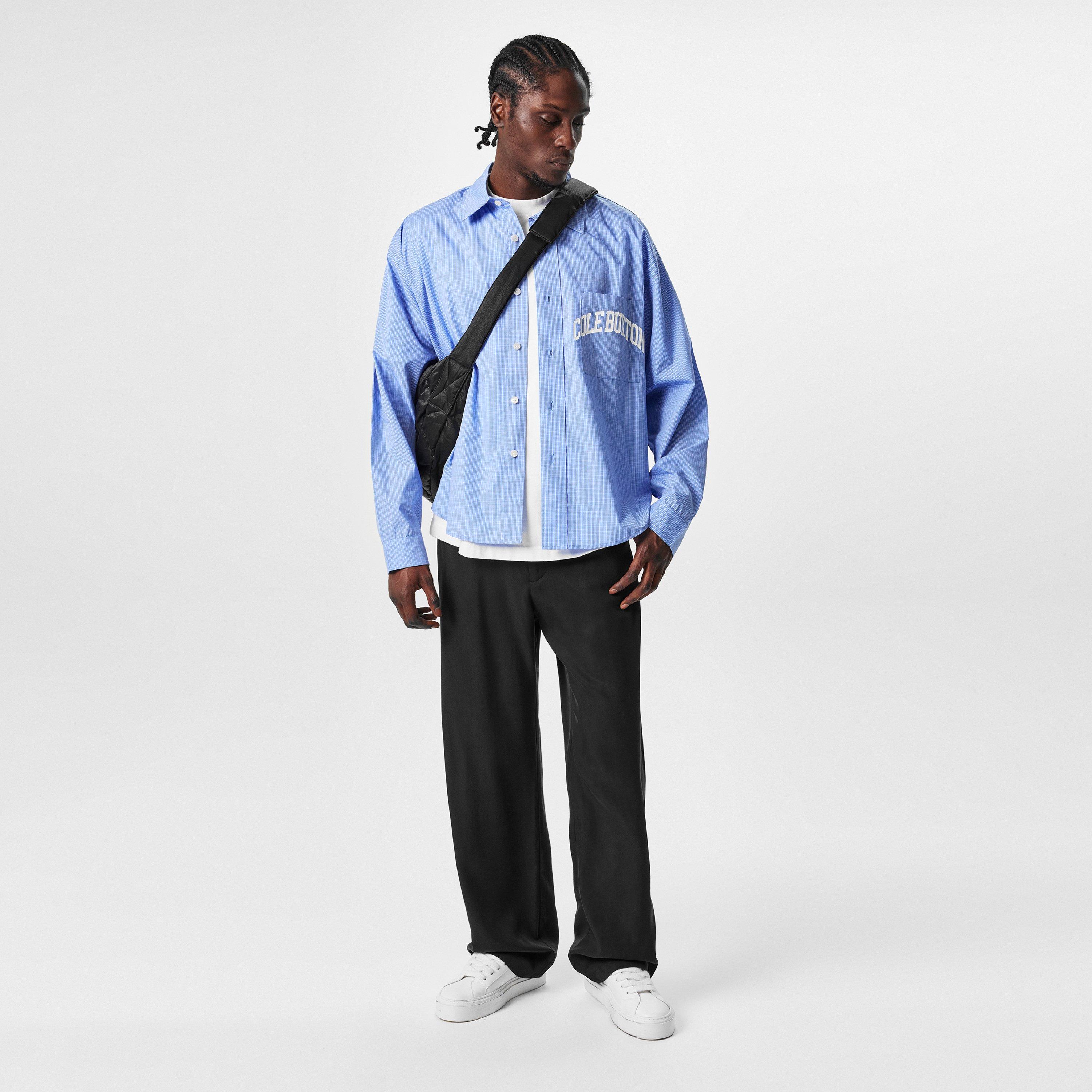 Black/Black - Cole Buxton - Men's Side Tape Straight Leg Trouser - 6