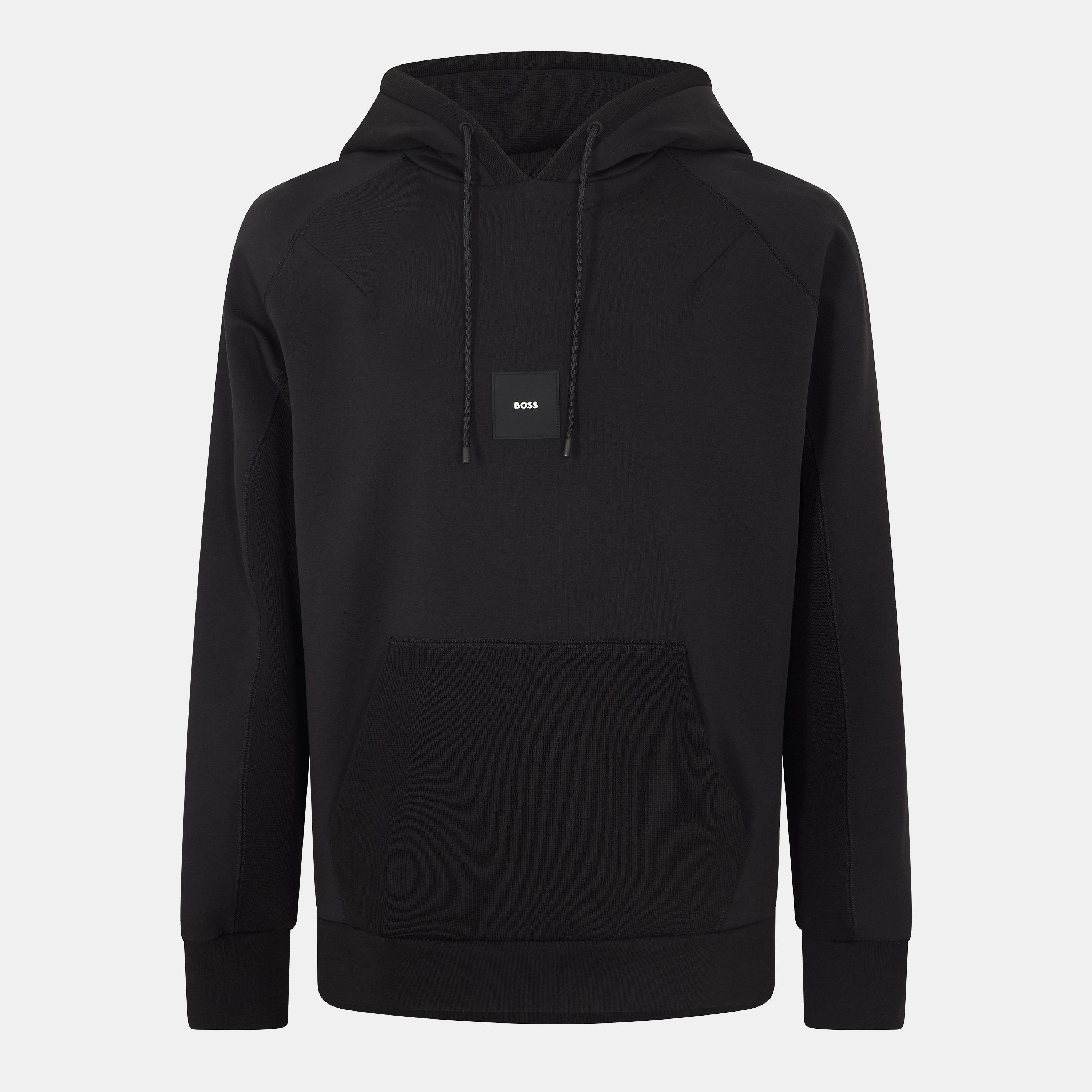 Boss Men's HBG Soody Green Ribbed Modern Fit Hoodie