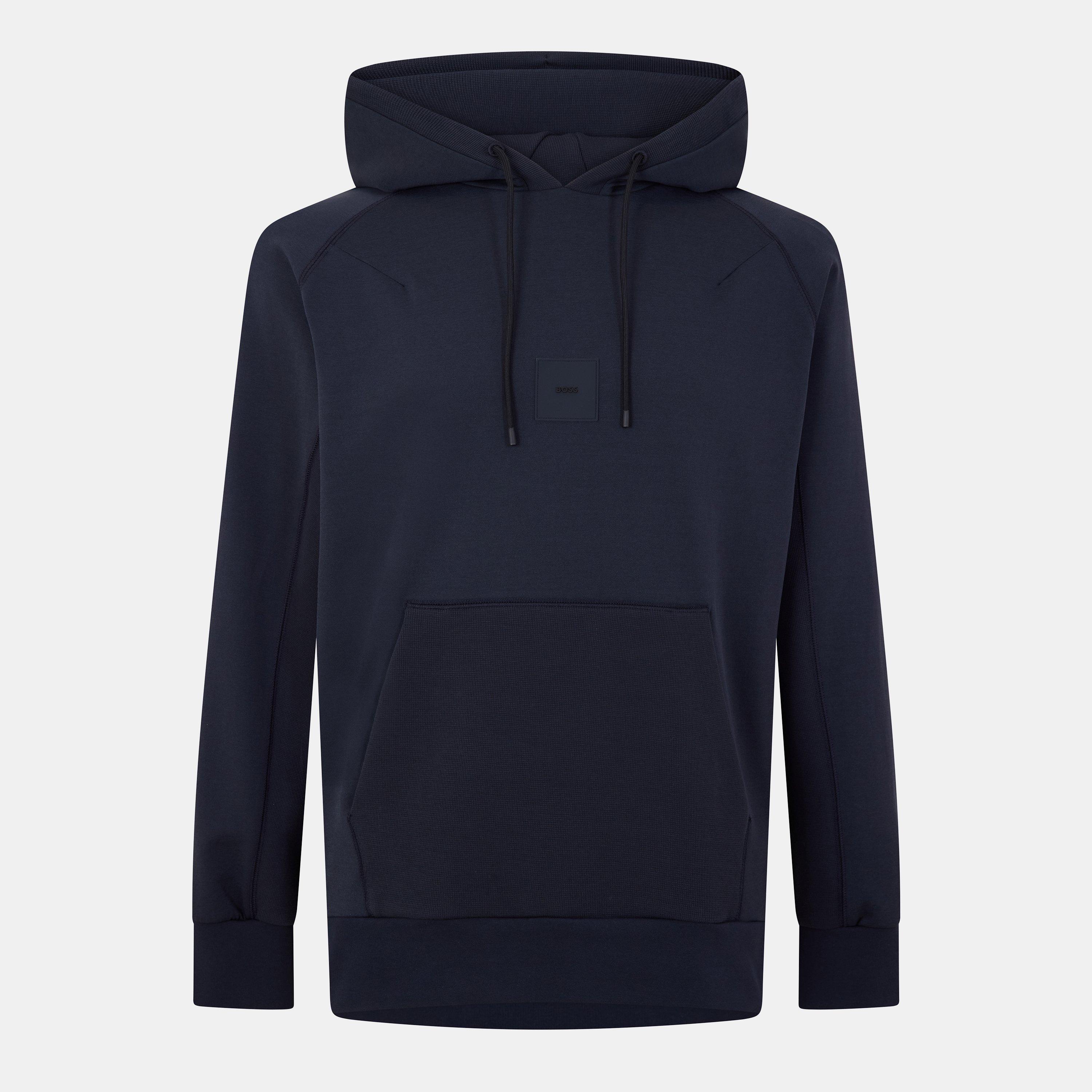 Dark Blue 402 - Boss - Men's HBG Soody Rib Design Hoodie - 1