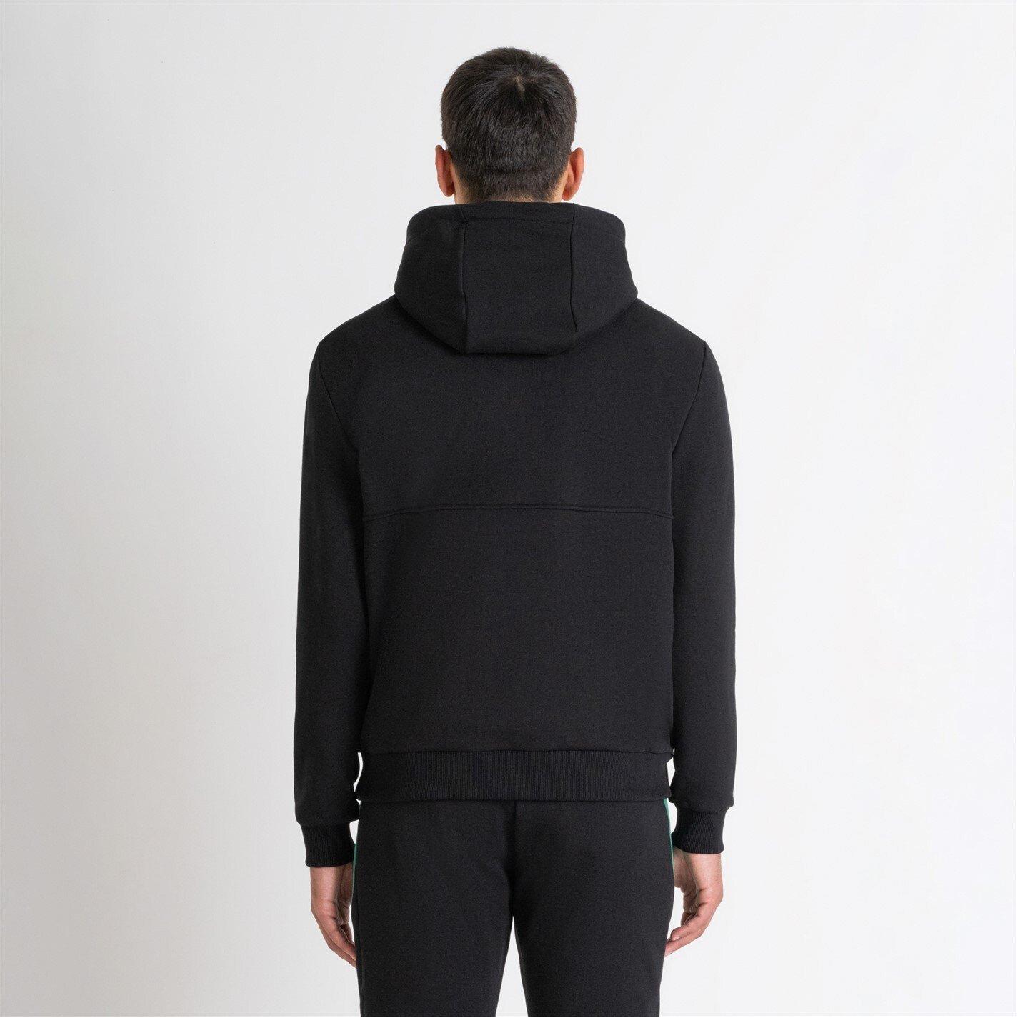 Nero - Antony Morato - RELAXED FIT HOODIE IN LIGHT COTTON BLEND SUSTAINABLE FABRIC - 4