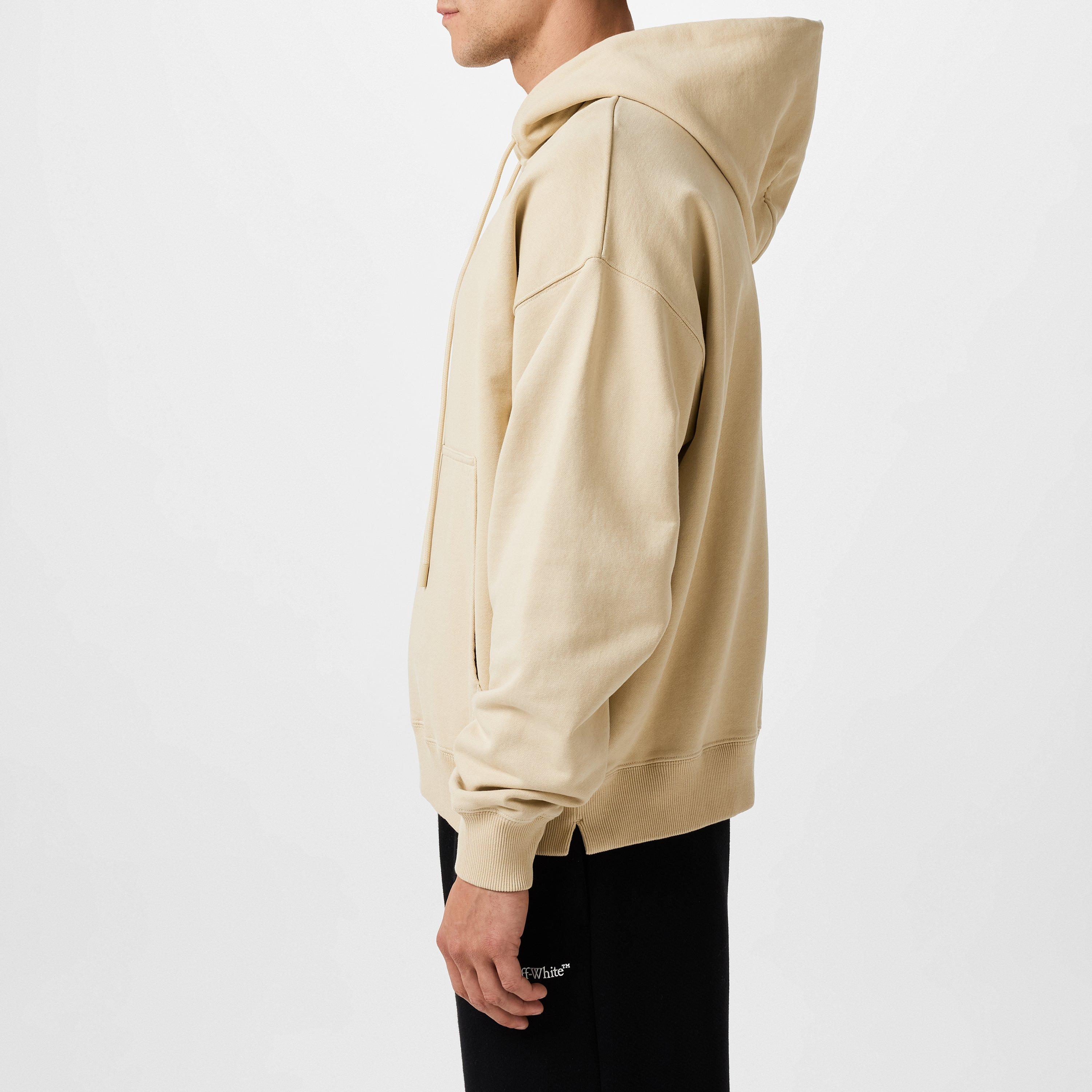Beige - Off White - Men's  Script Hoodie, Logo Hoodie - 2