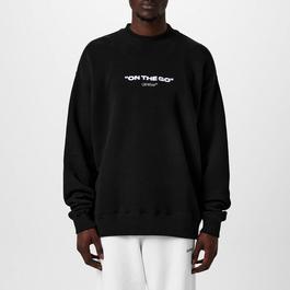 Off White Men's On The Go Crew Sweater, Embroidered Lettering