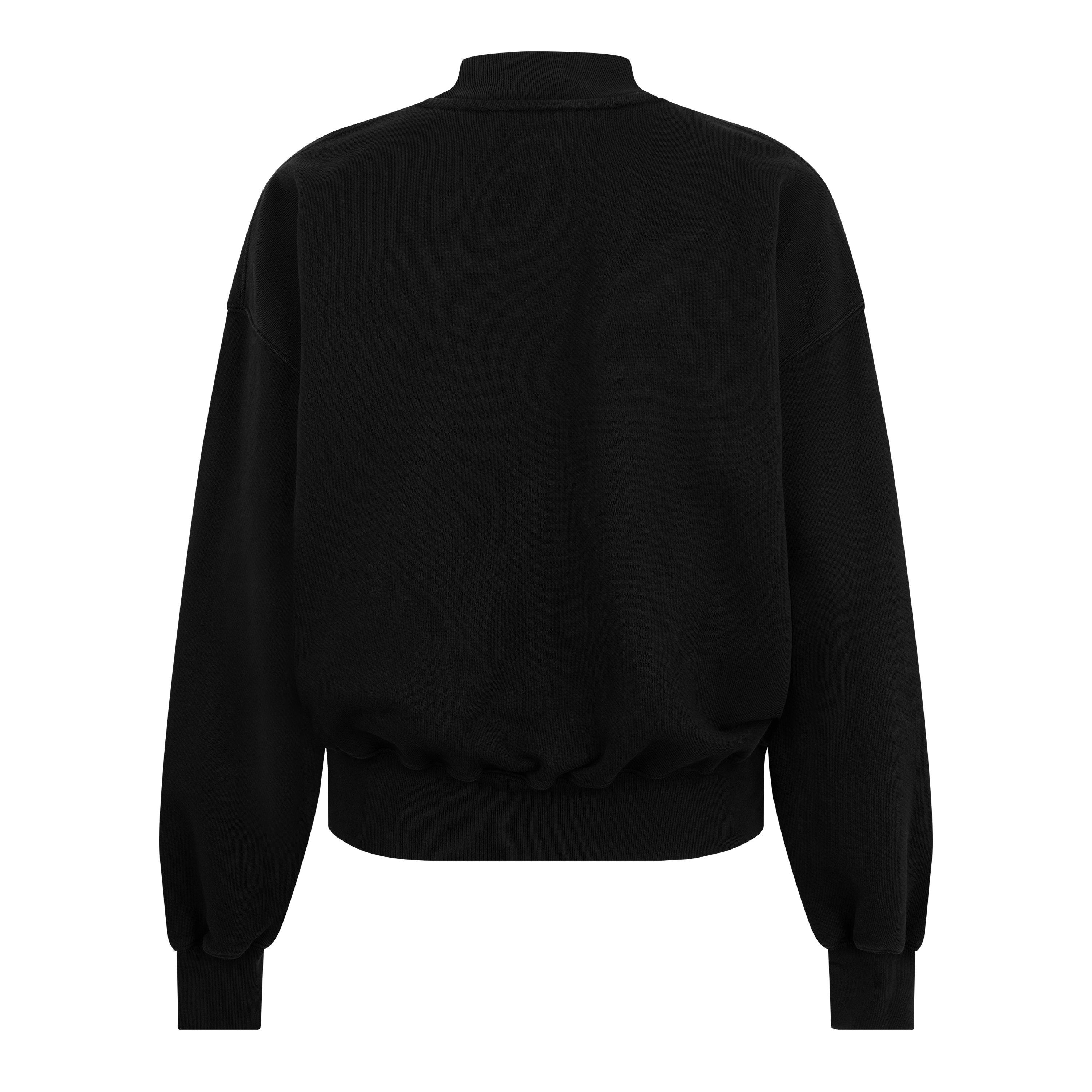 Black - Off White - Men's Boxy Crew Sweater - 2