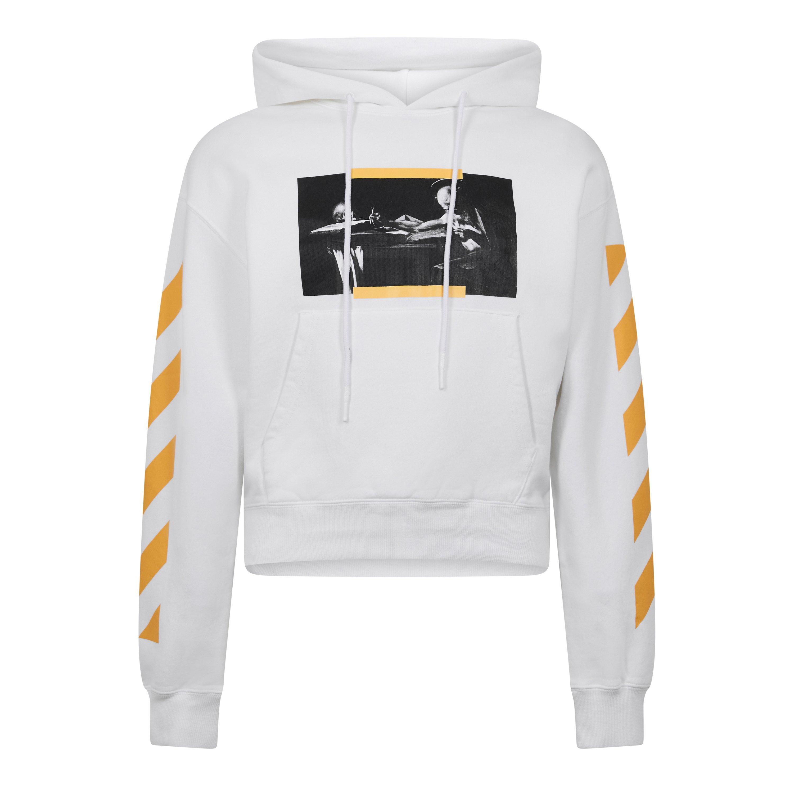【関税無】 Off-White / Caravaggio Painting Hoodie / パーカー OFF WHITE CARAVAGGIO PAINTING GRAPHIC HOODIE in BLACK sz XL