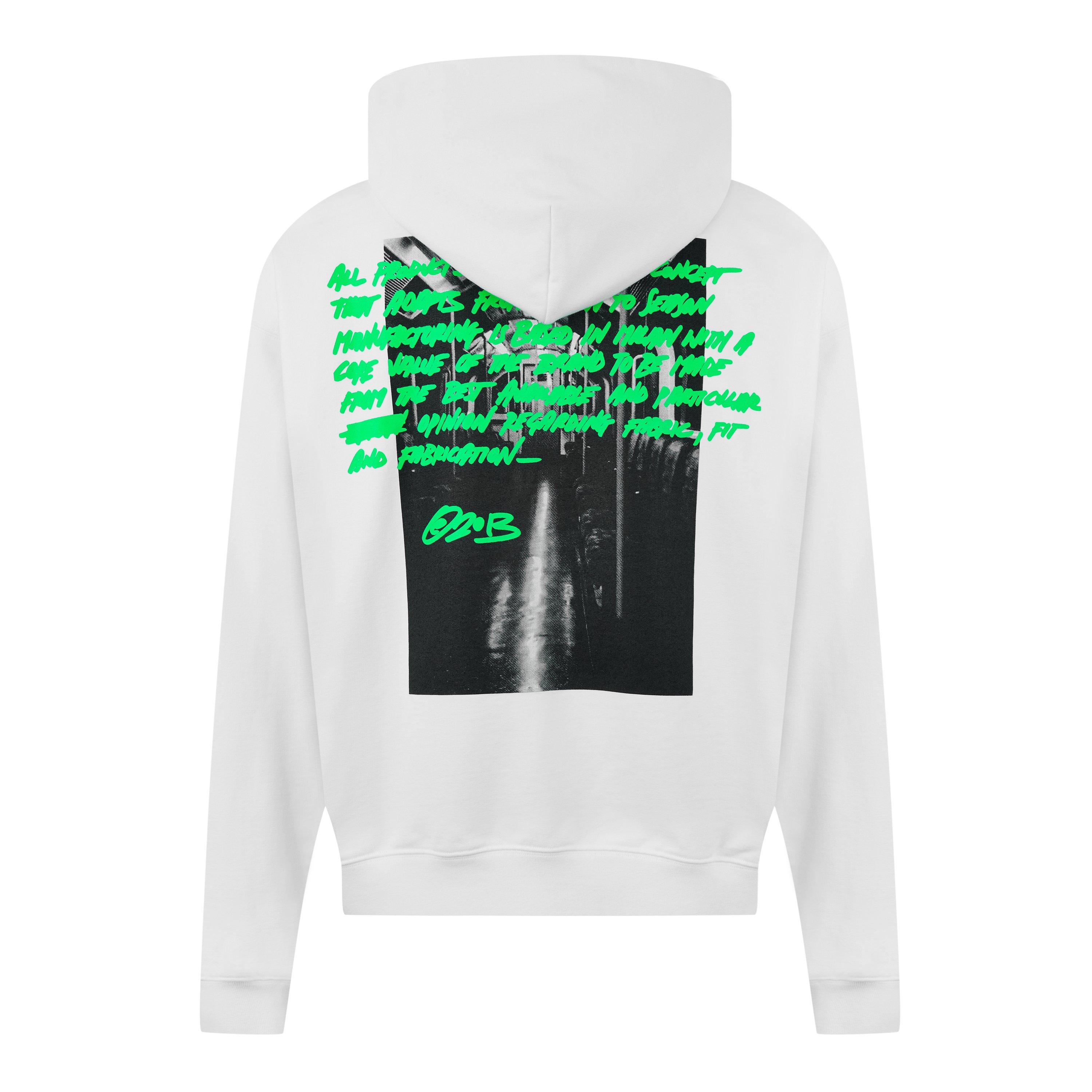 Wit - Off White - Men's  Metro Type Hoodie, Graphic Print with Branding - 2
