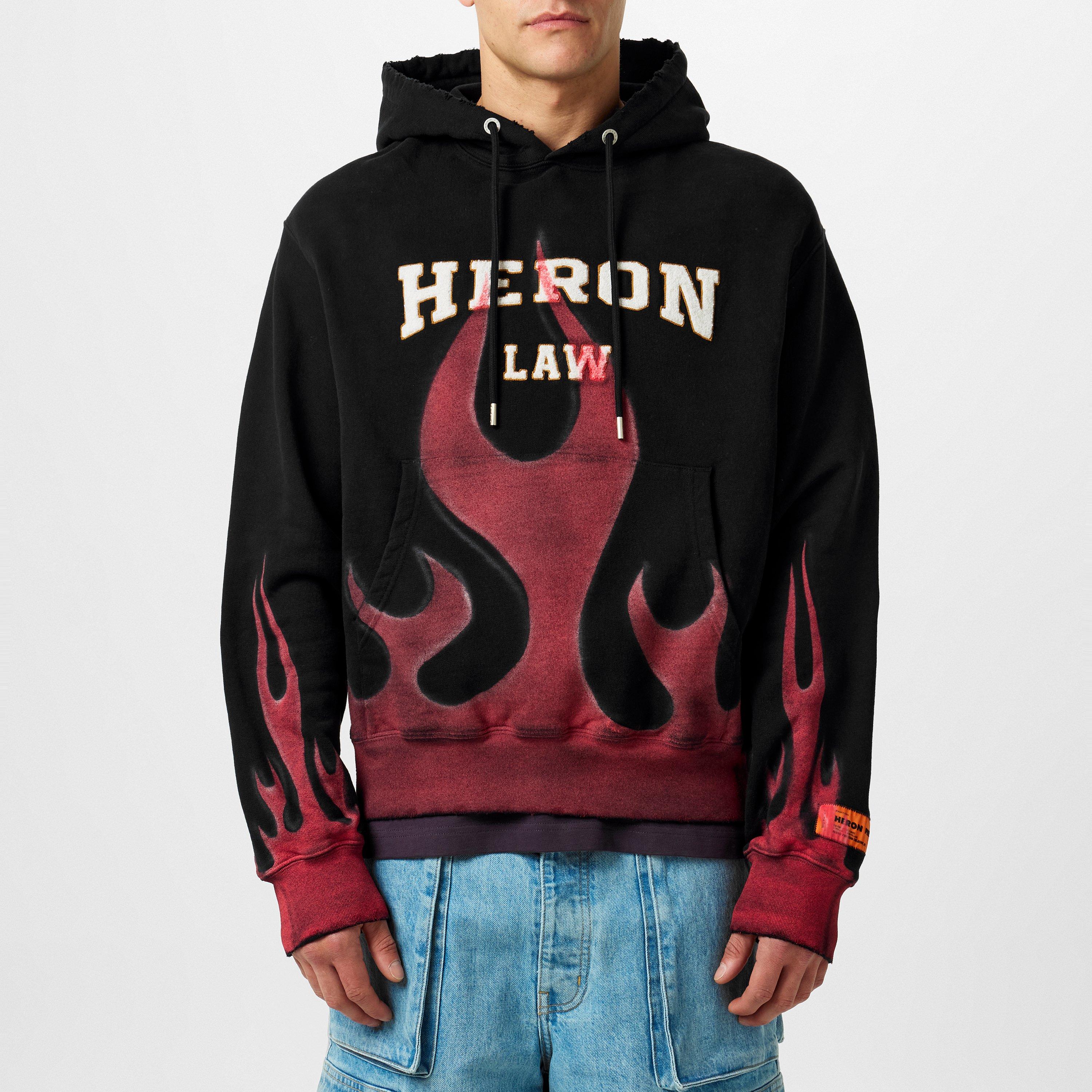 Black - Heron Preston - Men's Law Flames Hoodie - 1