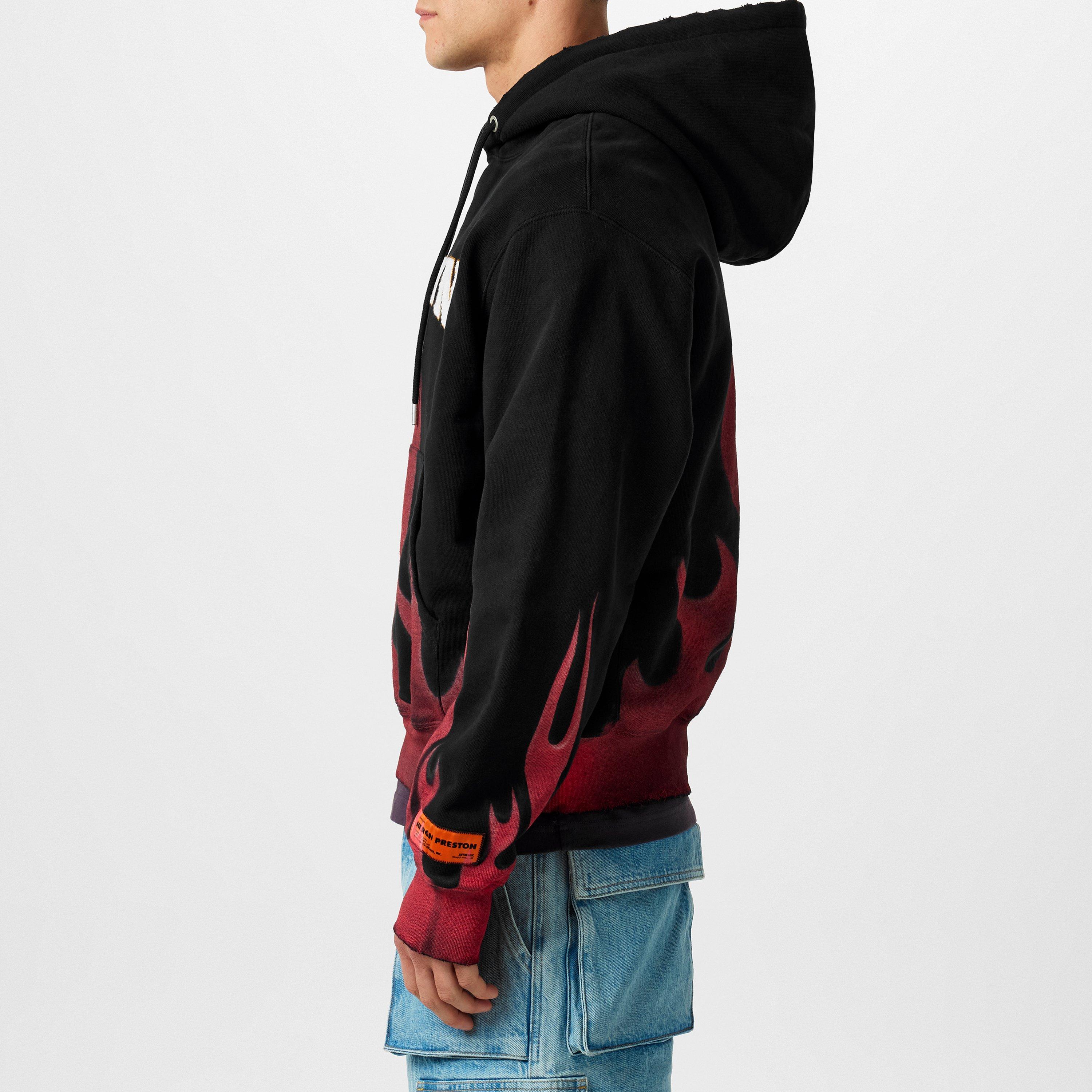 Black - Heron Preston - Men's Law Flames Hoodie - 2