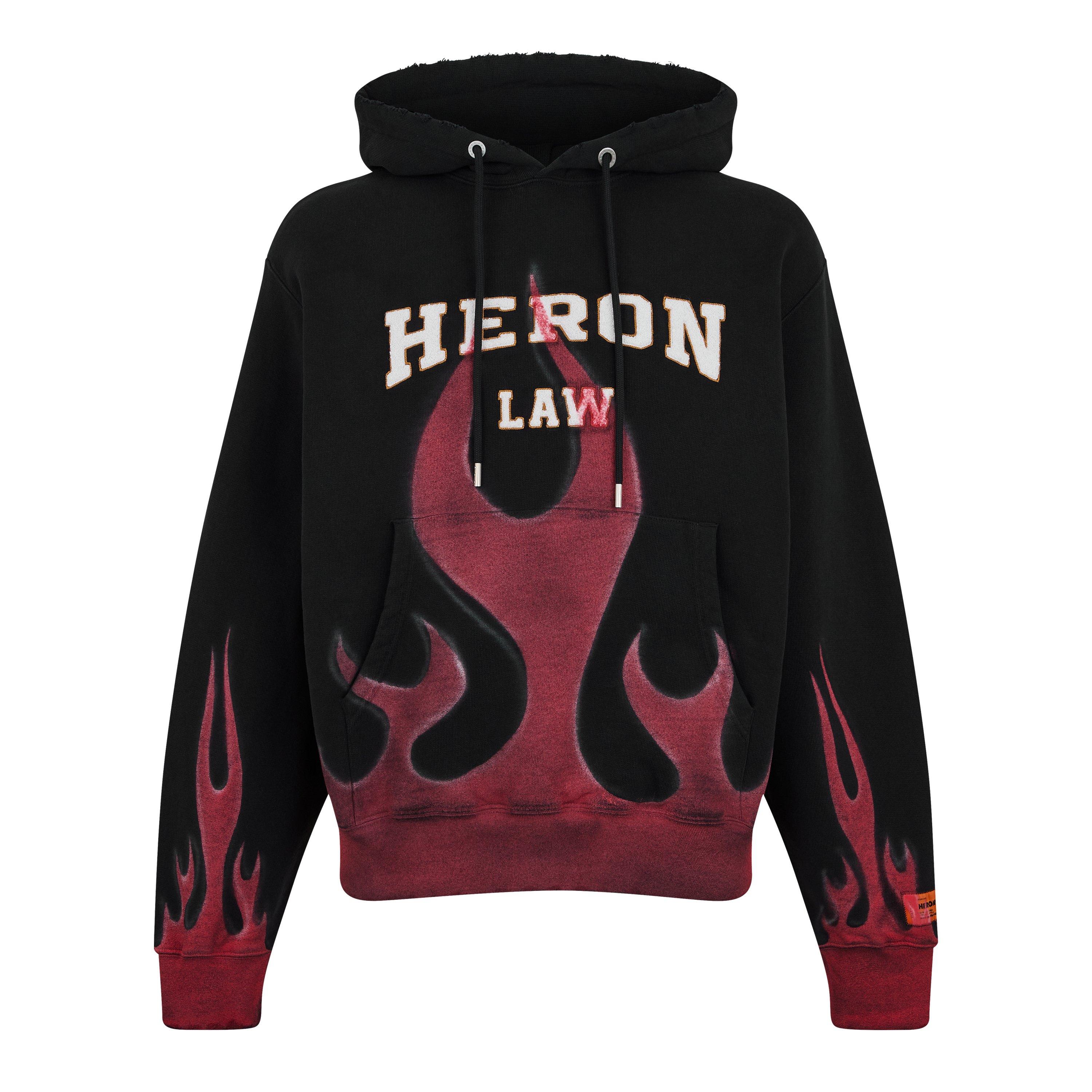 Black - Heron Preston - Men's Law Flames Hoodie - 5