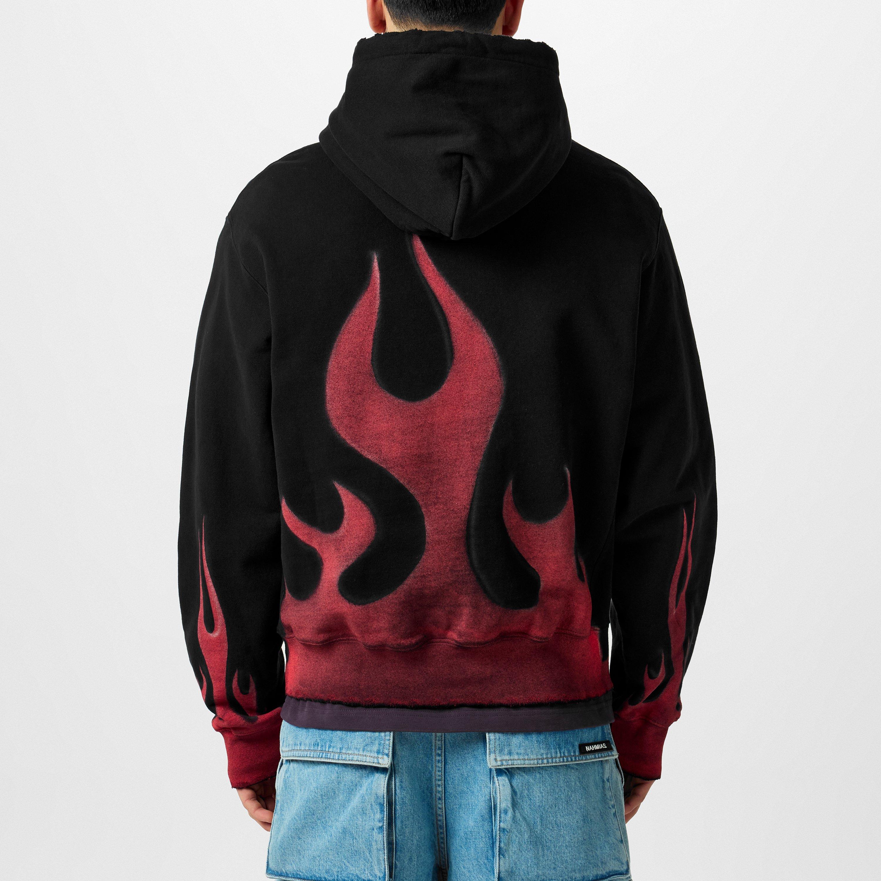 Black - Heron Preston - Men's Law Flames Hoodie - 3