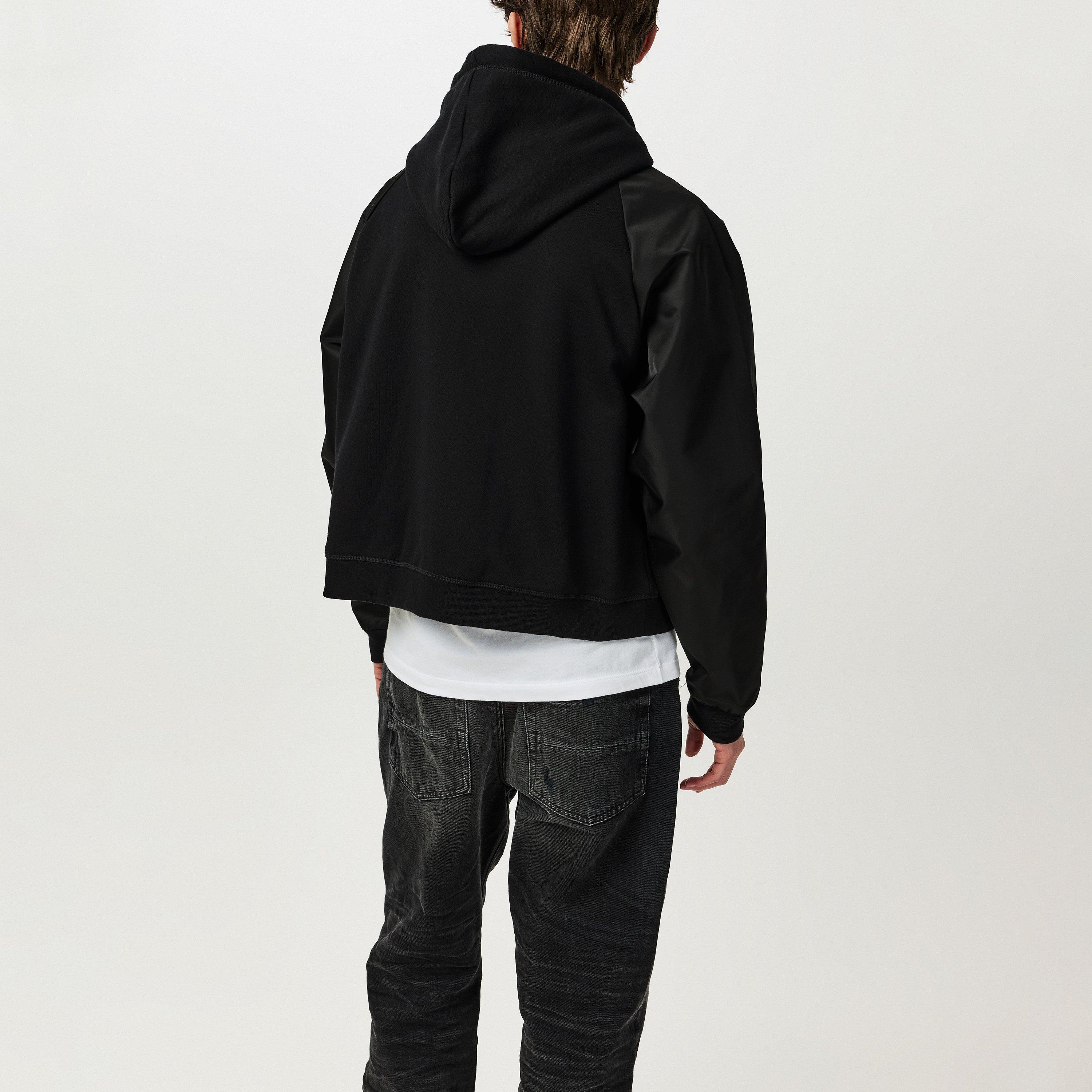 Black - DSquared2 - Squared2 Cropped Relax Fit Utility Hoodie - 2