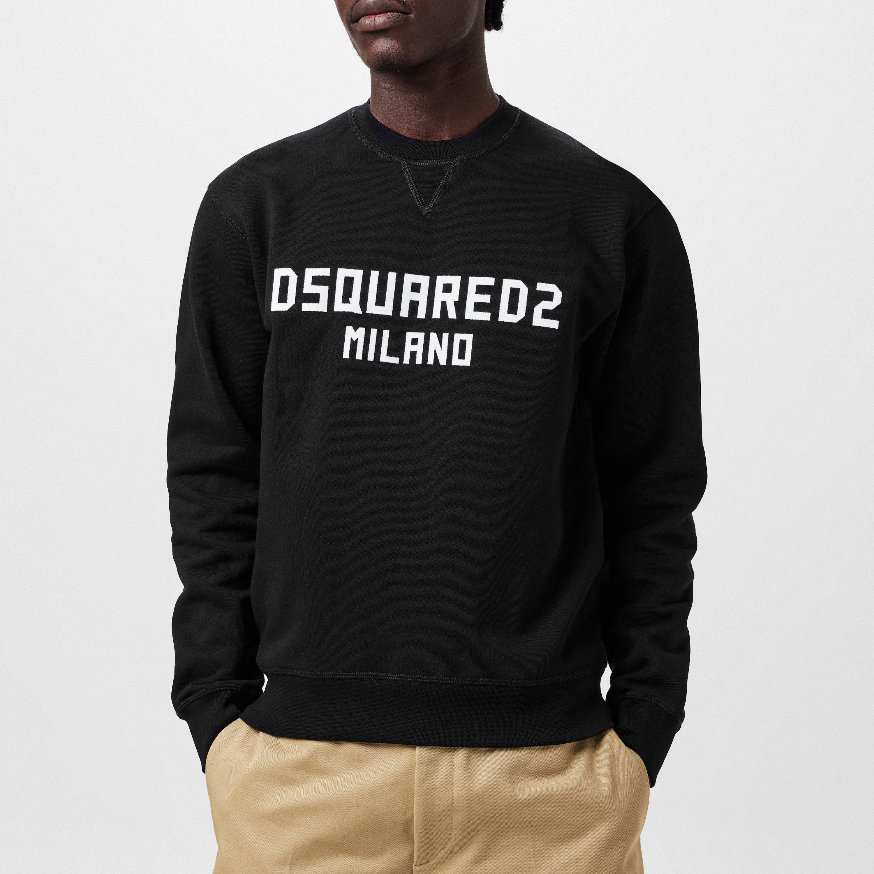 Black White - DSquared2 - Logo Print Sweatshirt - 3