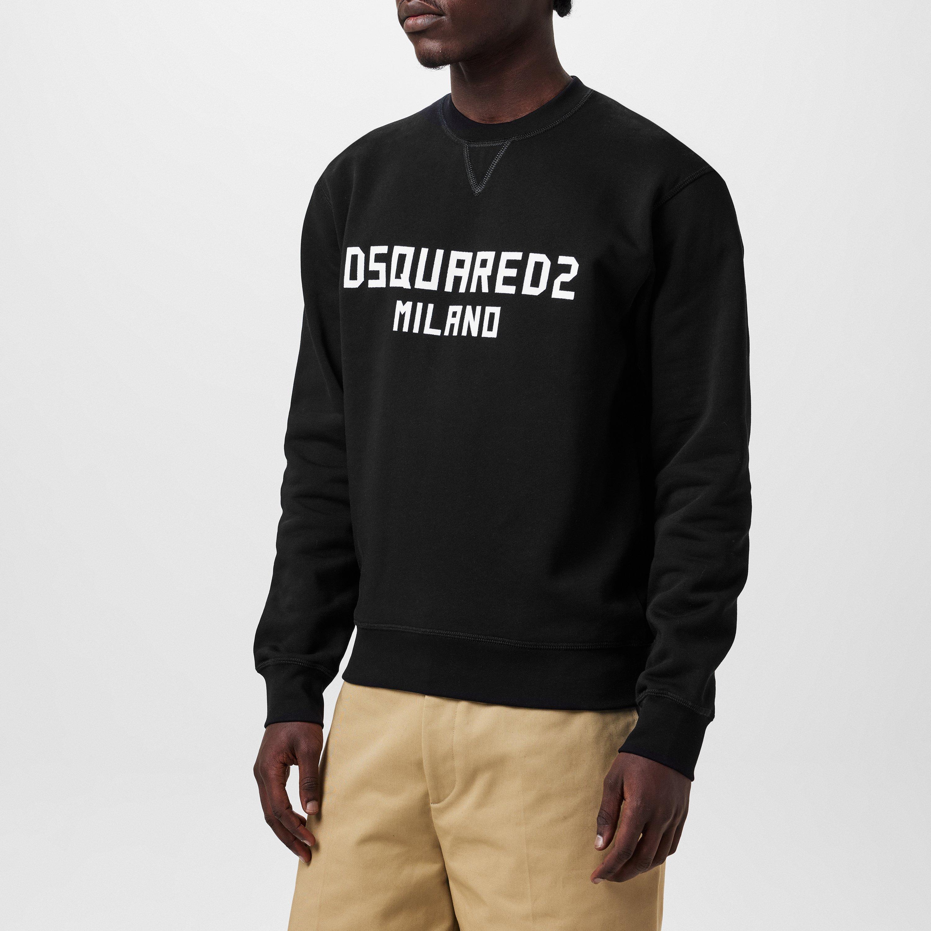 Black White - DSquared2 - Logo Print Sweatshirt - 5