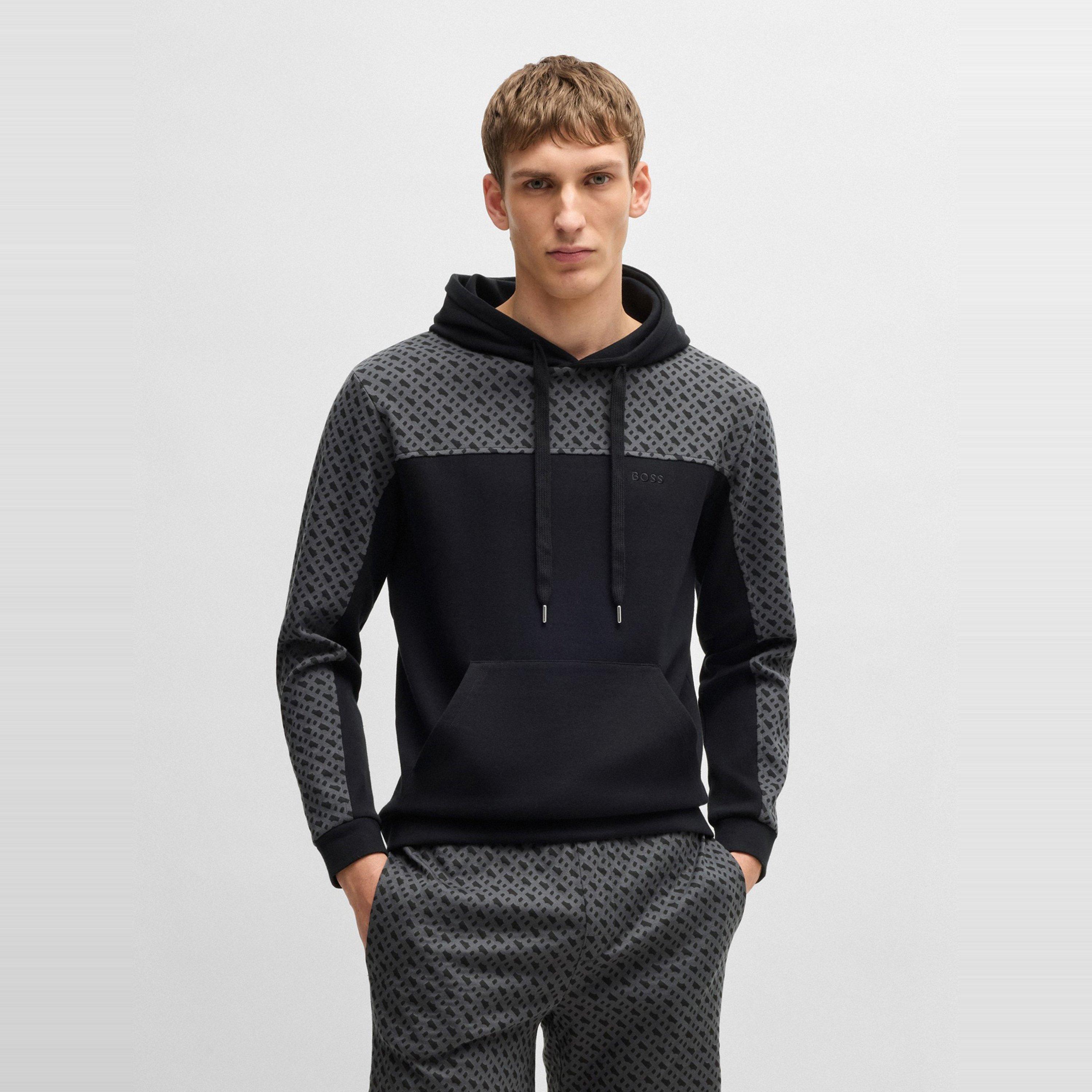 Black 001 - Boss - Men's LukeMono Hoodie, Mono Design - 2