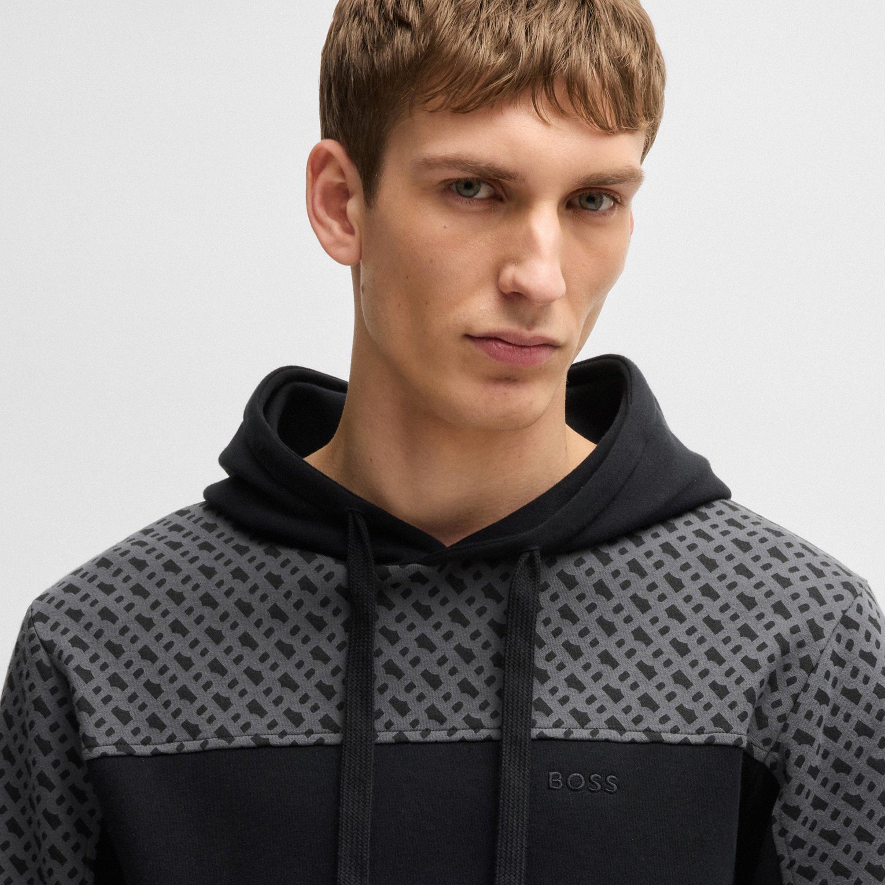 Black 001 - Boss - Men's LukeMono Hoodie, Mono Design - 4