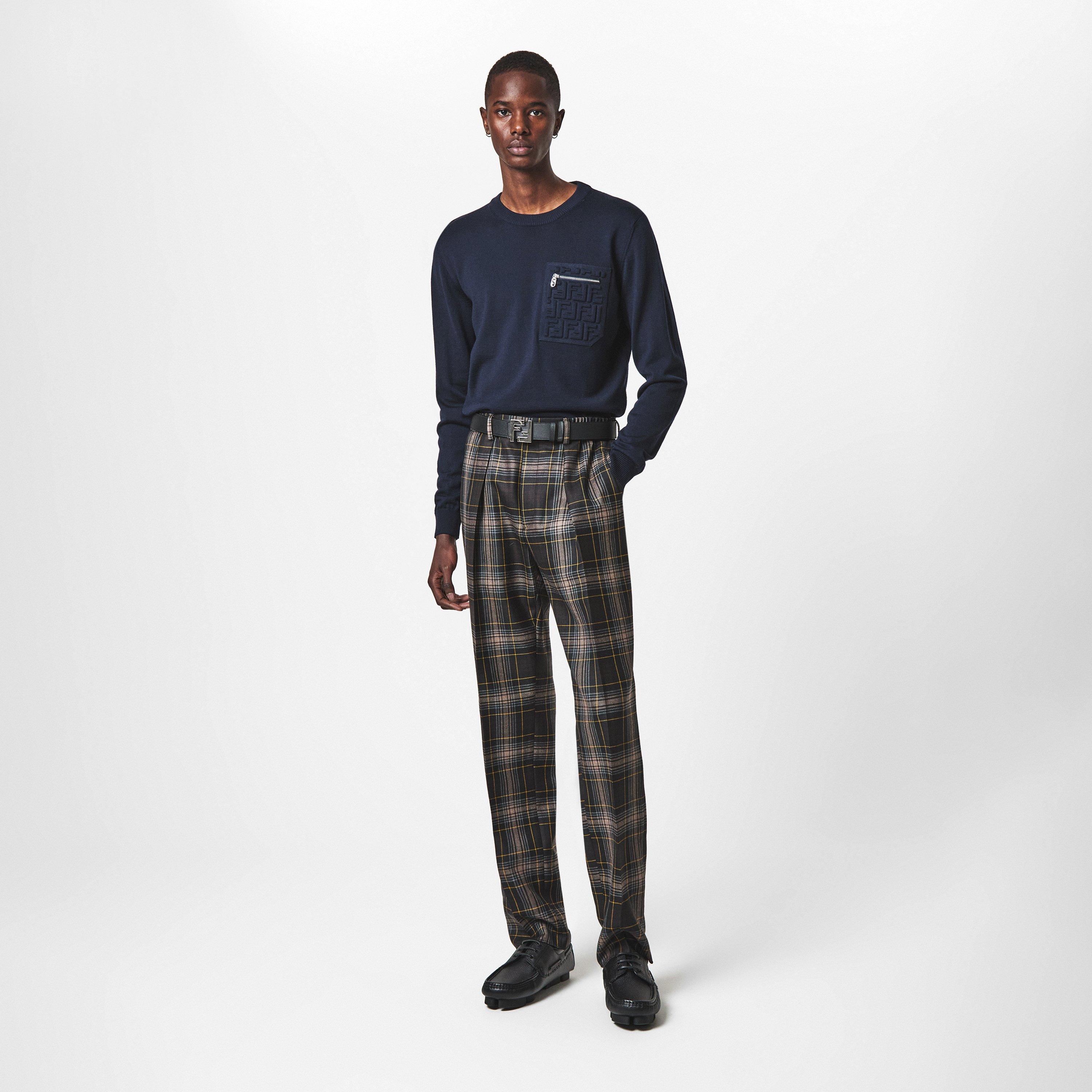 PENTI Plaid Tartan Modello Moda Stretto I Colore Nero I 2 Taglia (S–M/L-XL) I 50 Den, Nero, Large/X-Large