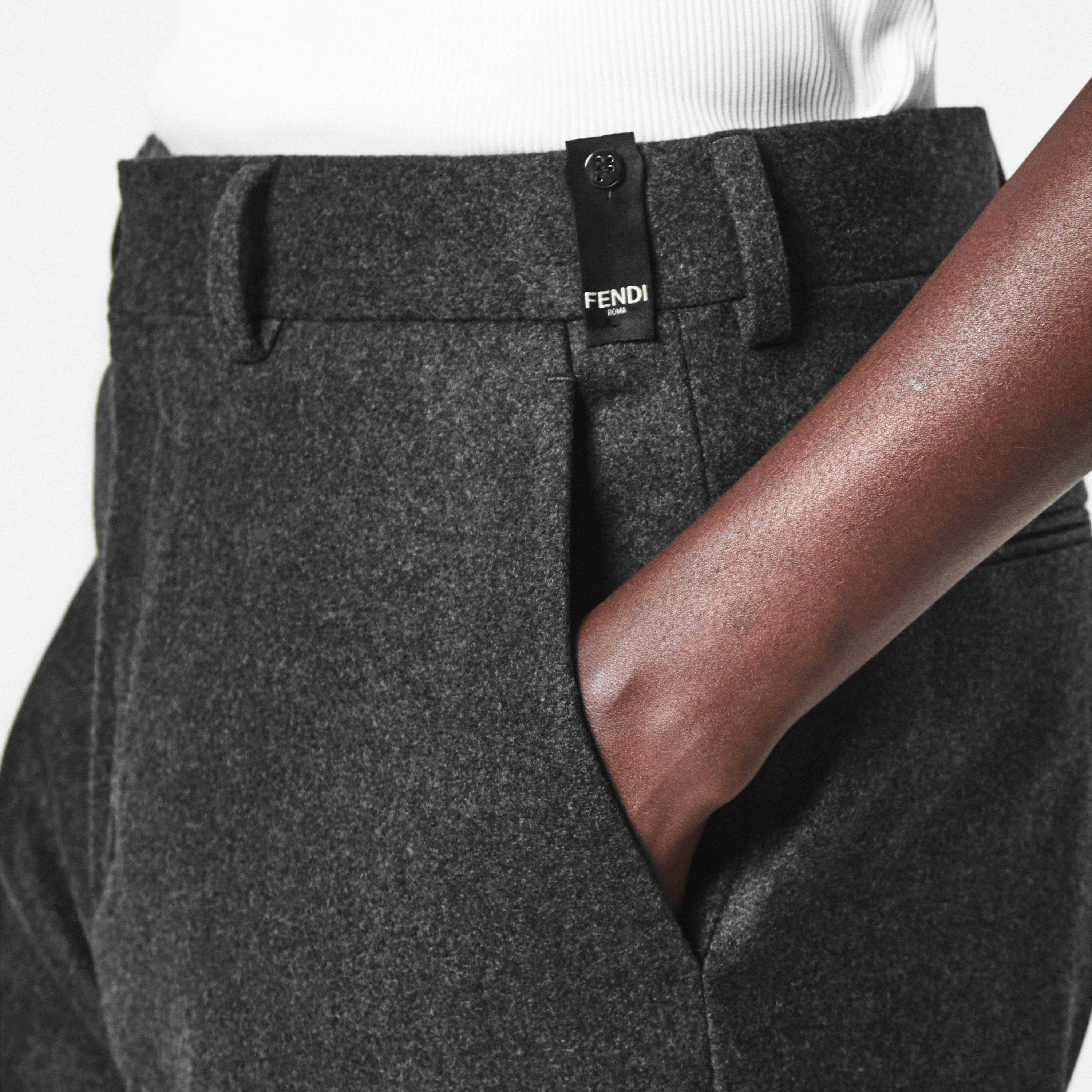 Grey - Fendi - Cashmere Trousers - 5