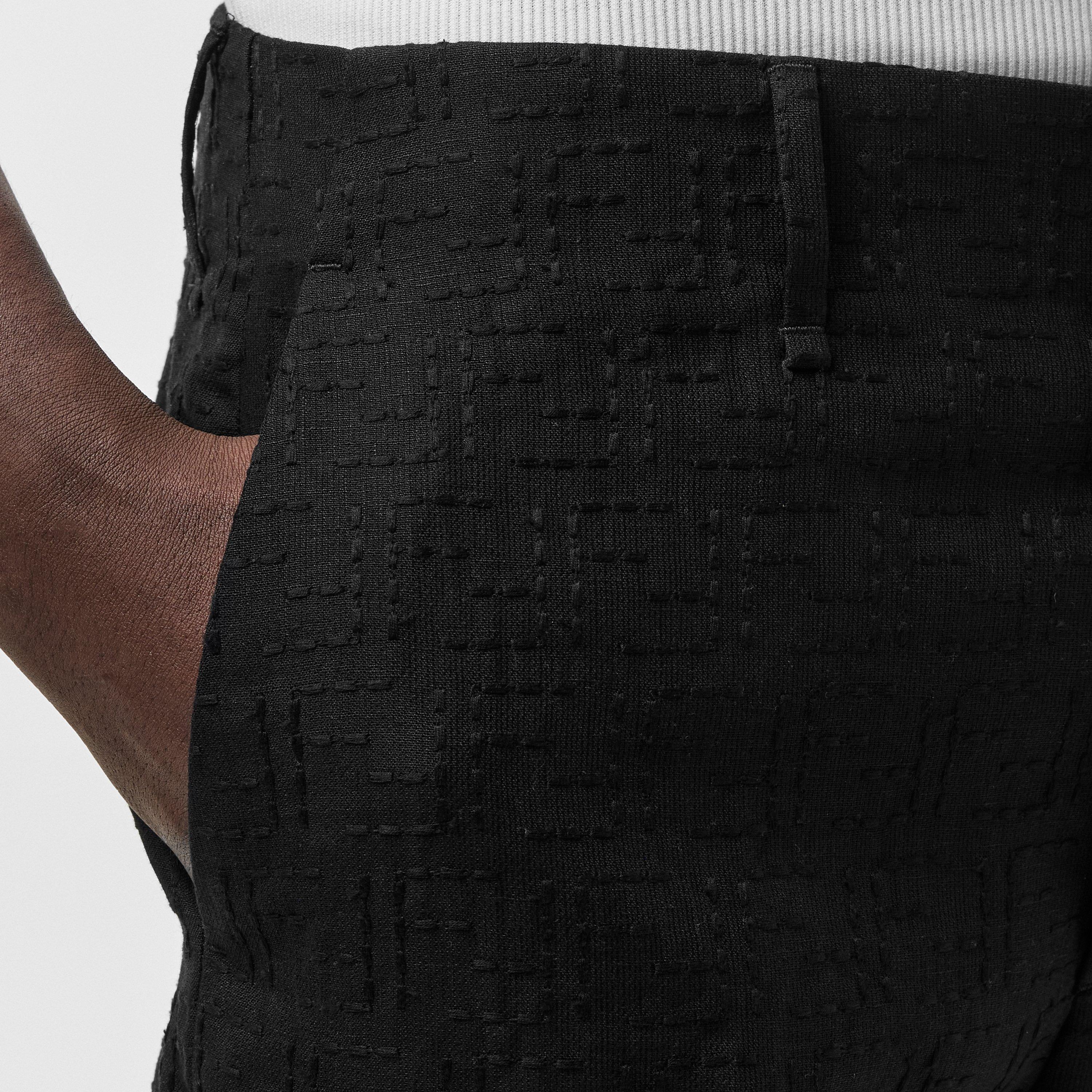 Black - Fendi - Ff Jacquard Trousers - 5