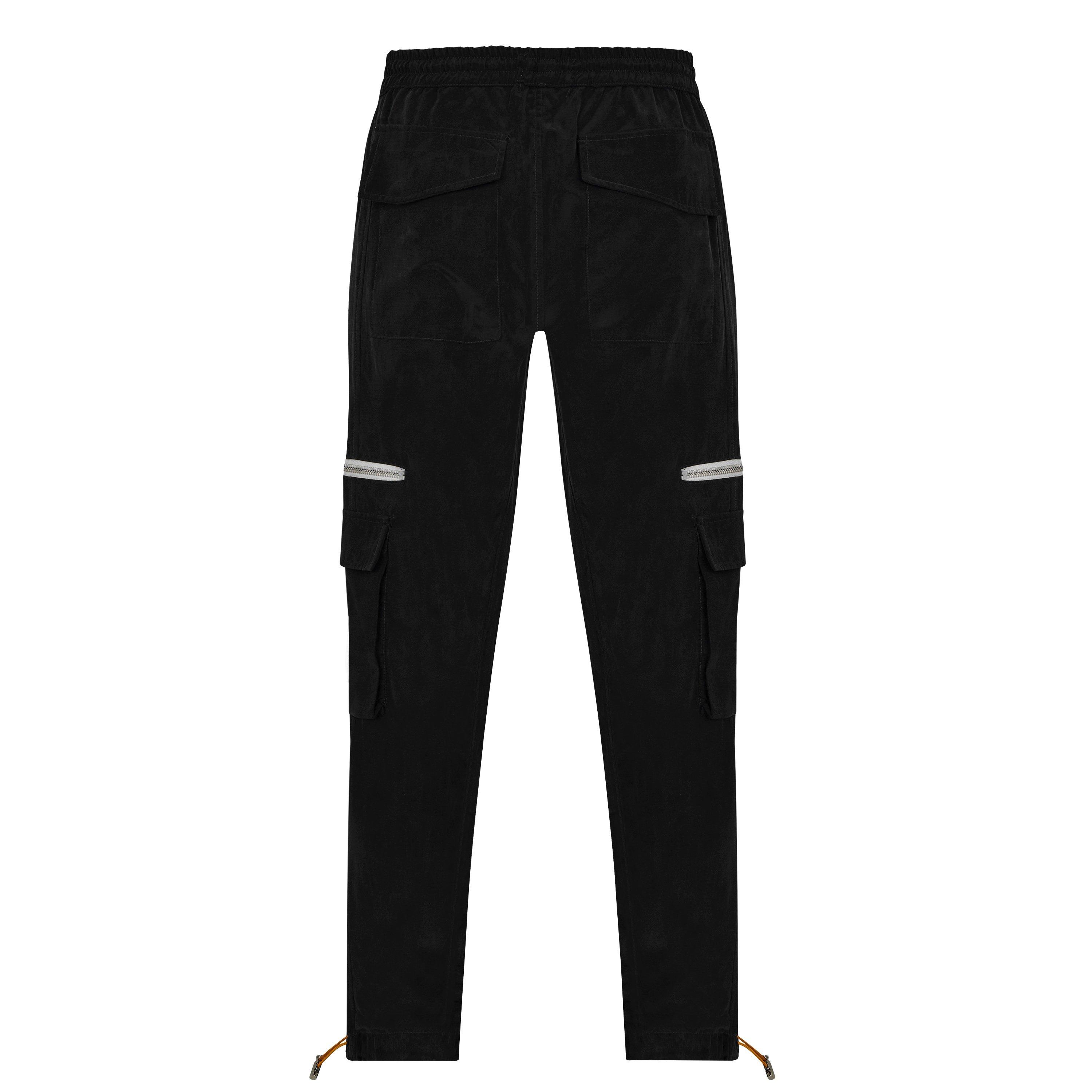 Black 0372 - Rhude - Cupro Cargo Pants - 2