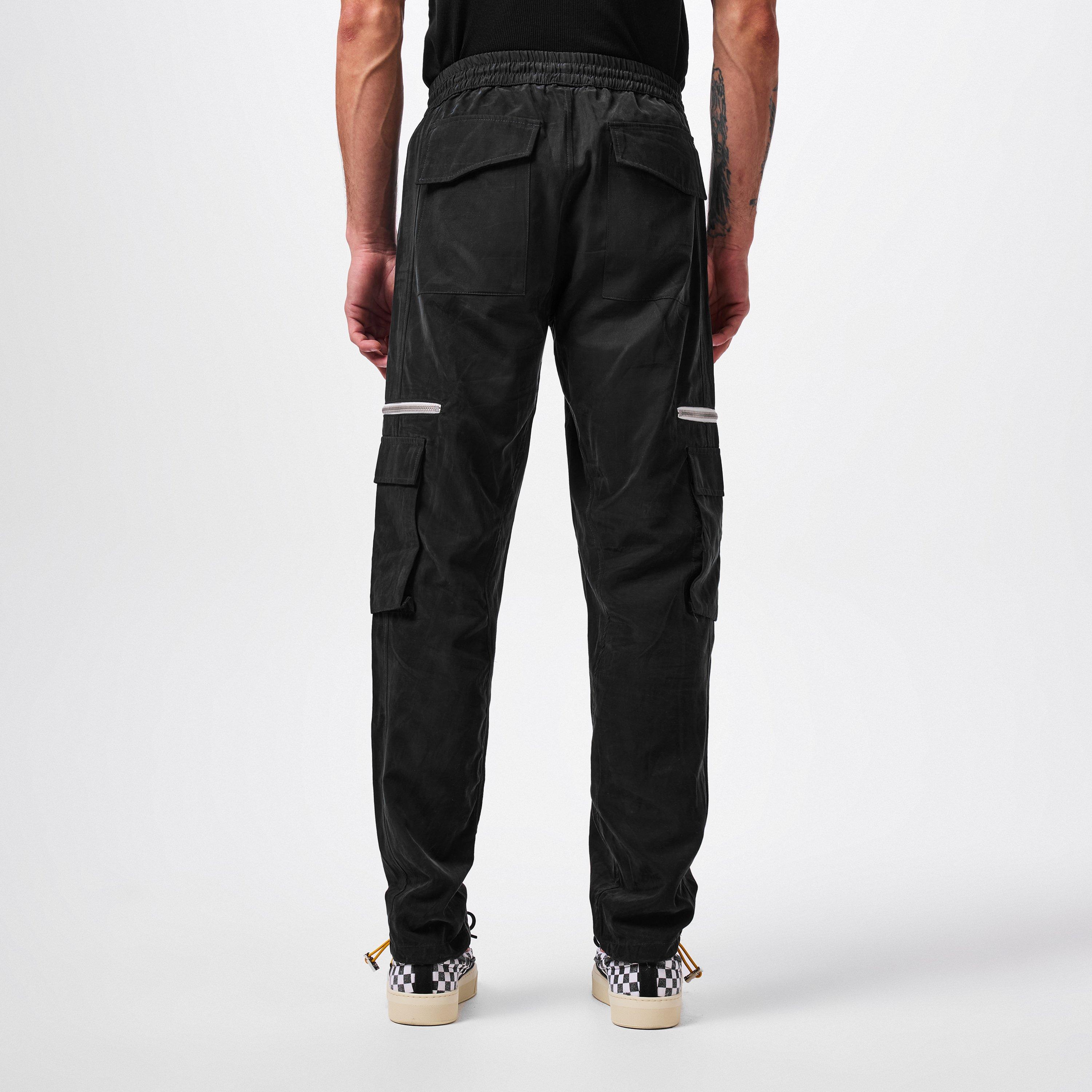 Black 0372 - Rhude - Cupro Cargo Pants - 4