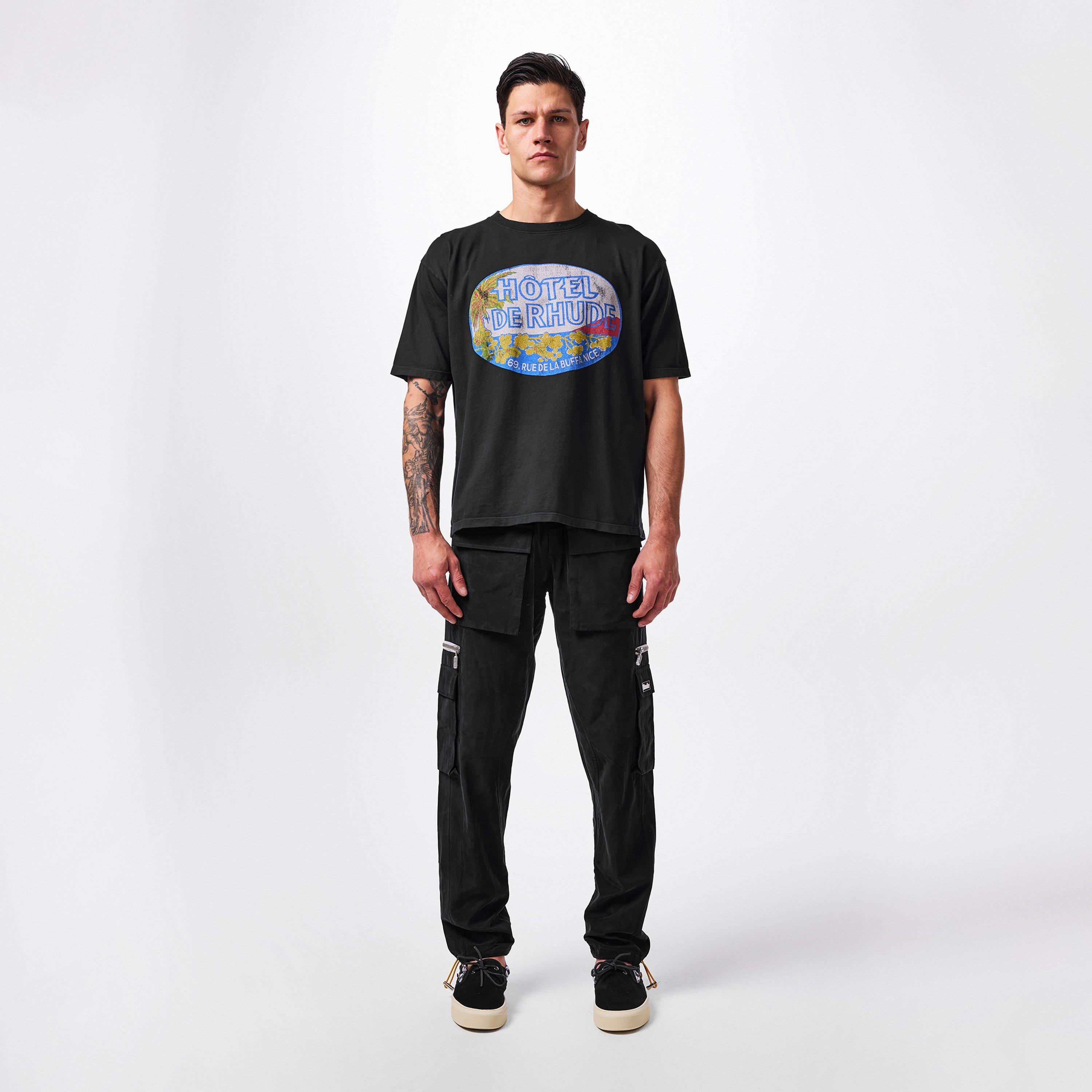 Black 0372 - Rhude - Cupro Cargo Pants - 6