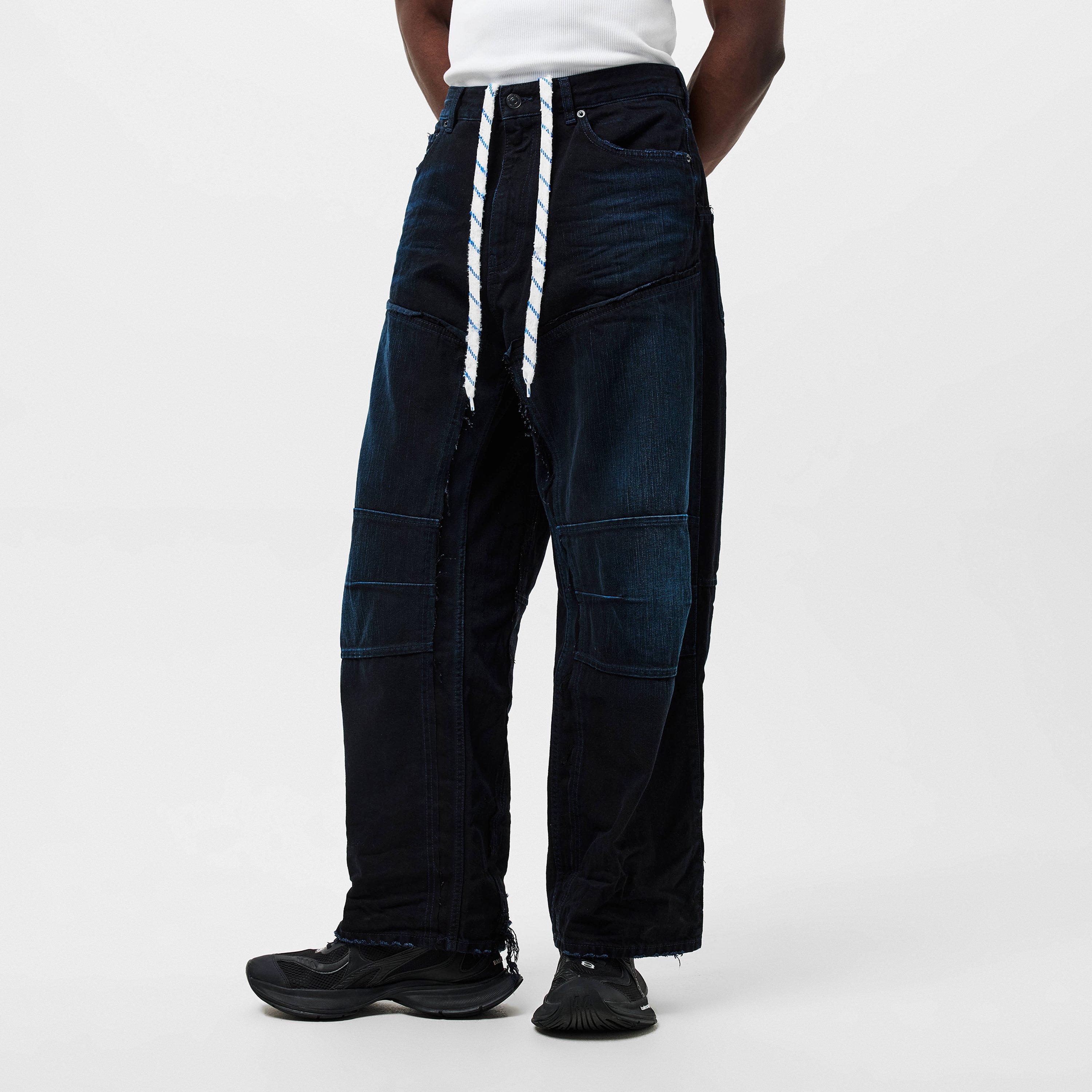 【BALENCIAGA】MID RISE DENIM CARGOJEANS BALENCIAGA Mid-rise wide-leg cargo jeans | NET-A-PORTER