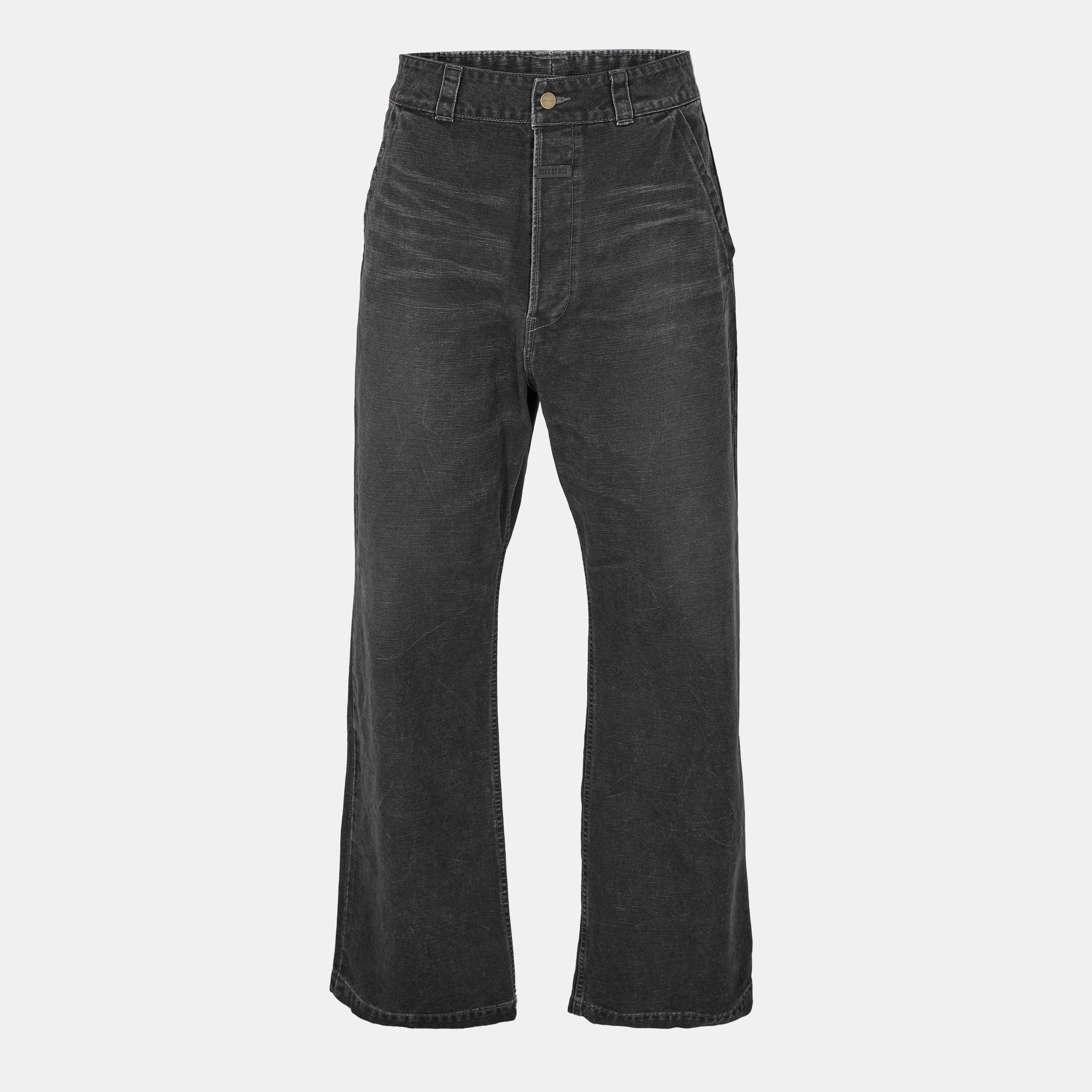 Black - Fear Of God - Men's Utility Relaxed Fit Cargo Trousers - 1