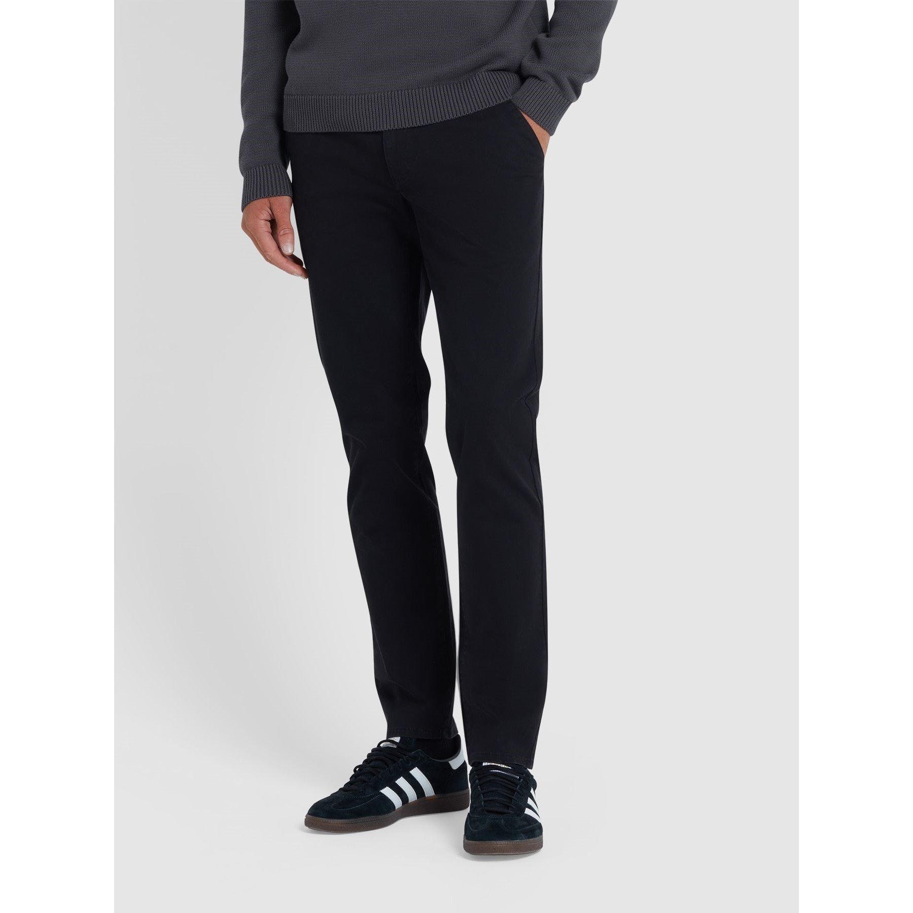 Farah Men's Elm Slim Chinos - Black 010 - 34W R
