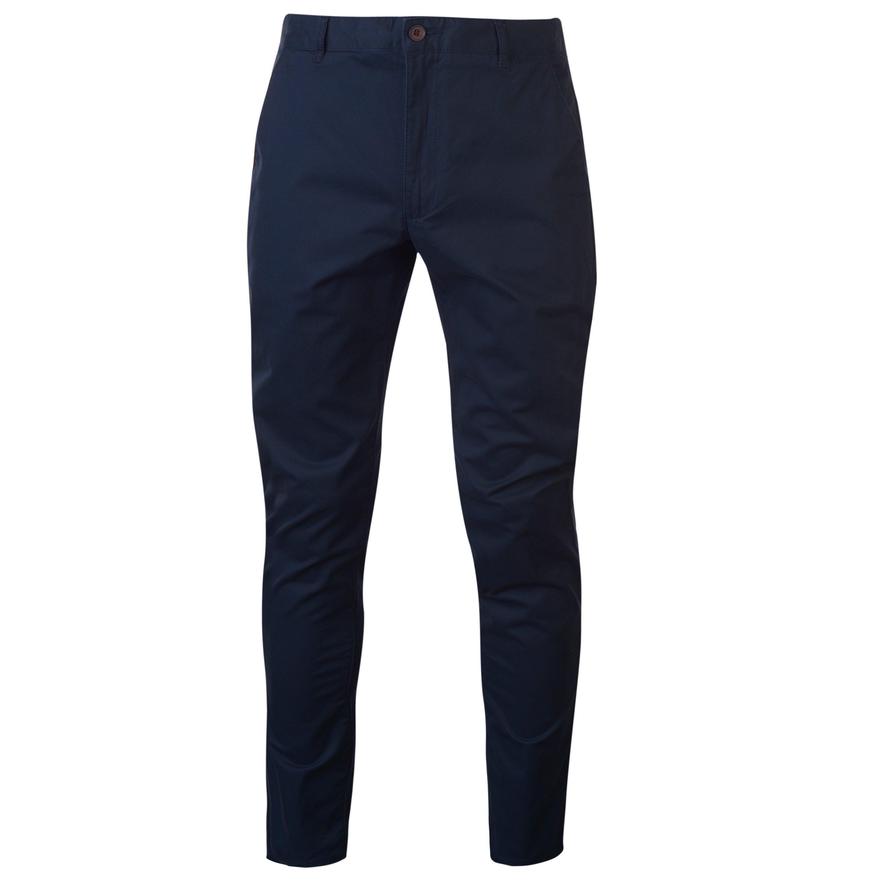 Navy 412 - Farah - Elm Slim Chinos - 7