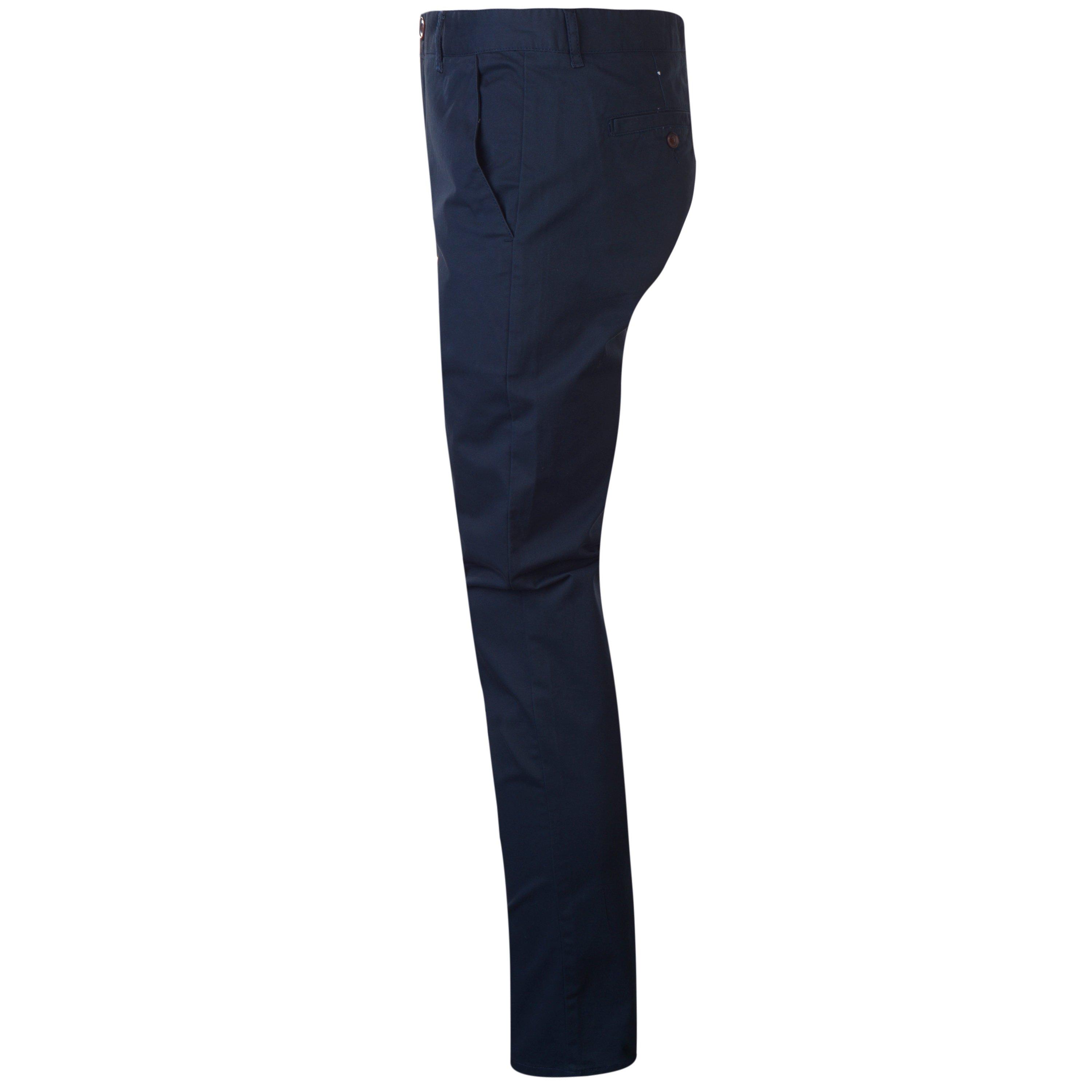 Navy 412 - Farah - Elm Slim Chinos - 9