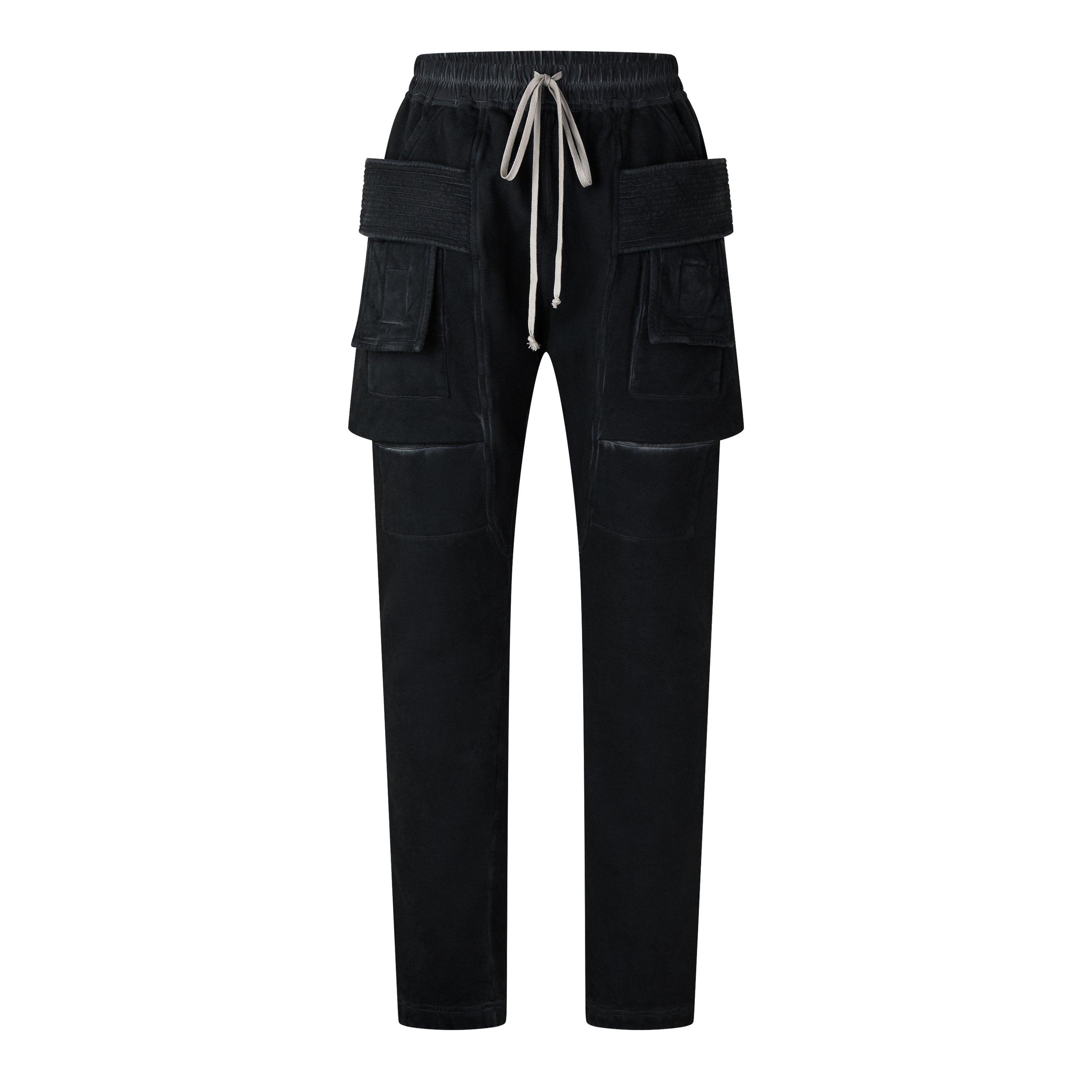 Faded Black - Rick Owens Drkshdw - Creatch Cargo Drawstring Pants - 1