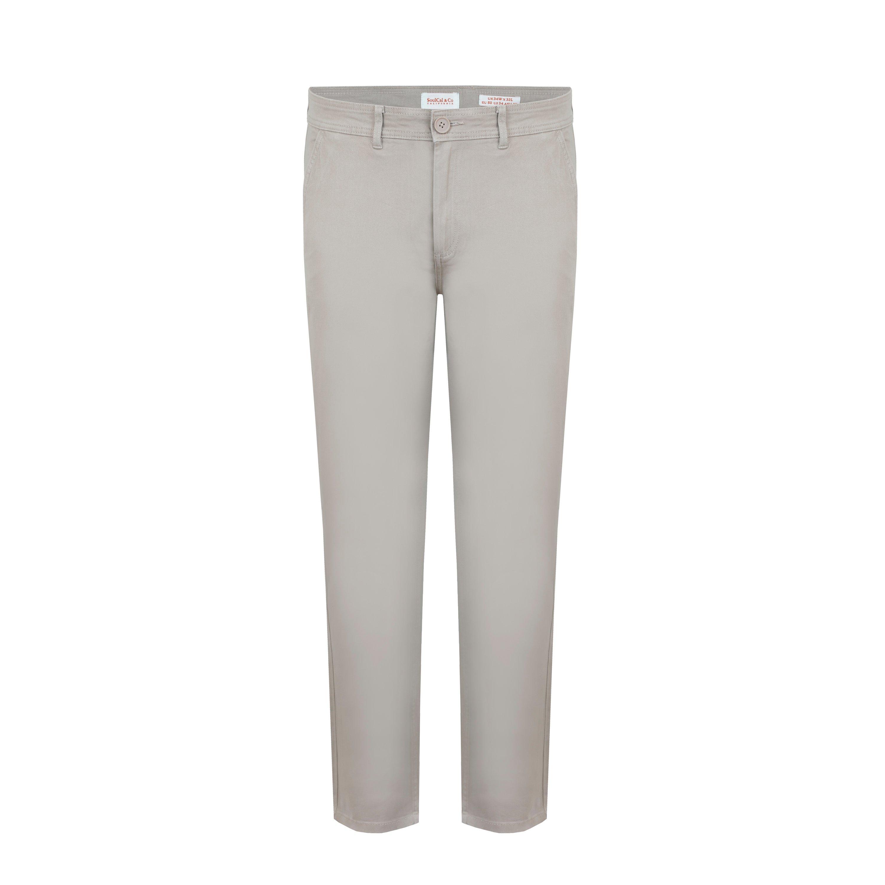 Soulcal Men's Chinos - Stone - 32W L