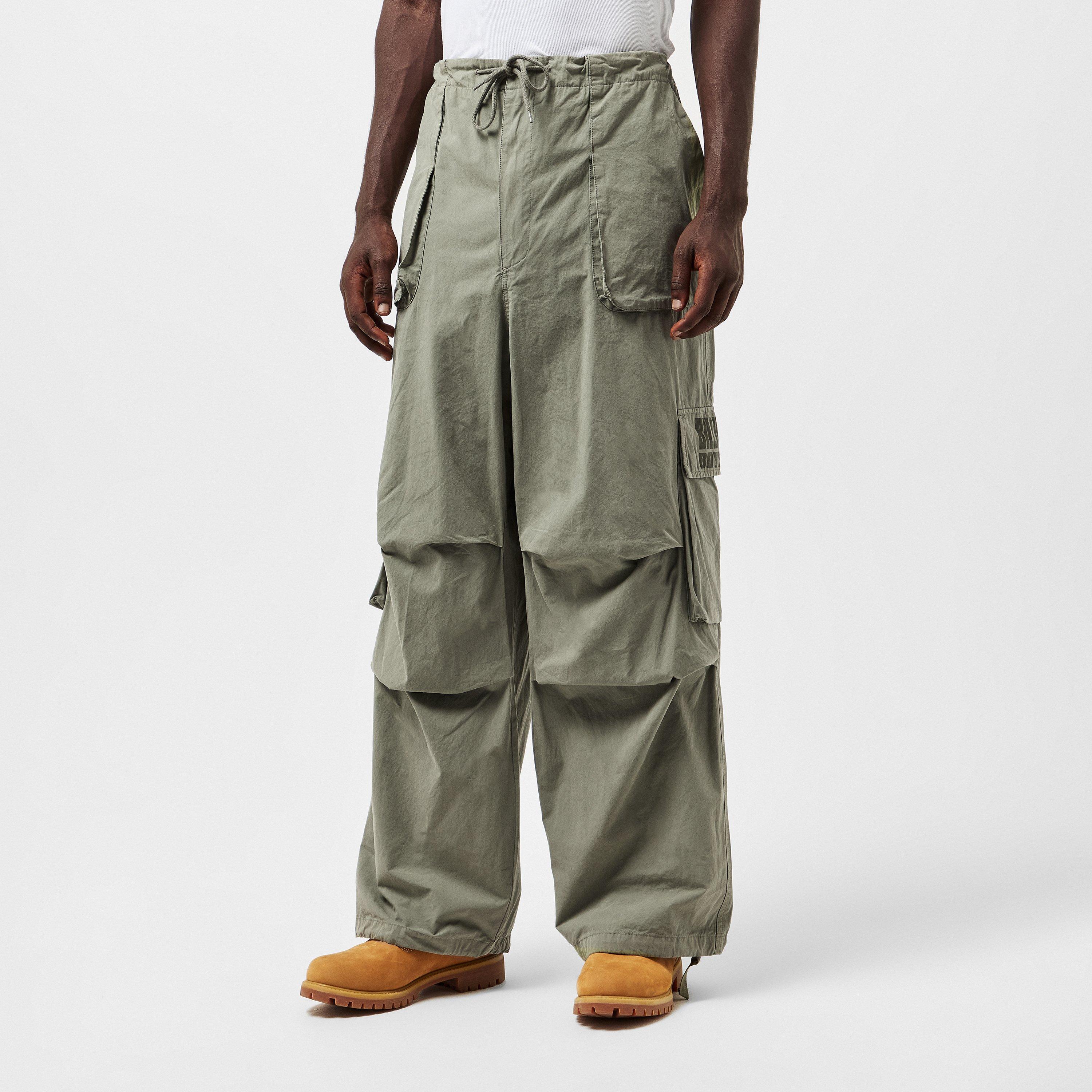 Olive - Billionaire Boys Club - Men's Parachute Cargo Trousers - 3