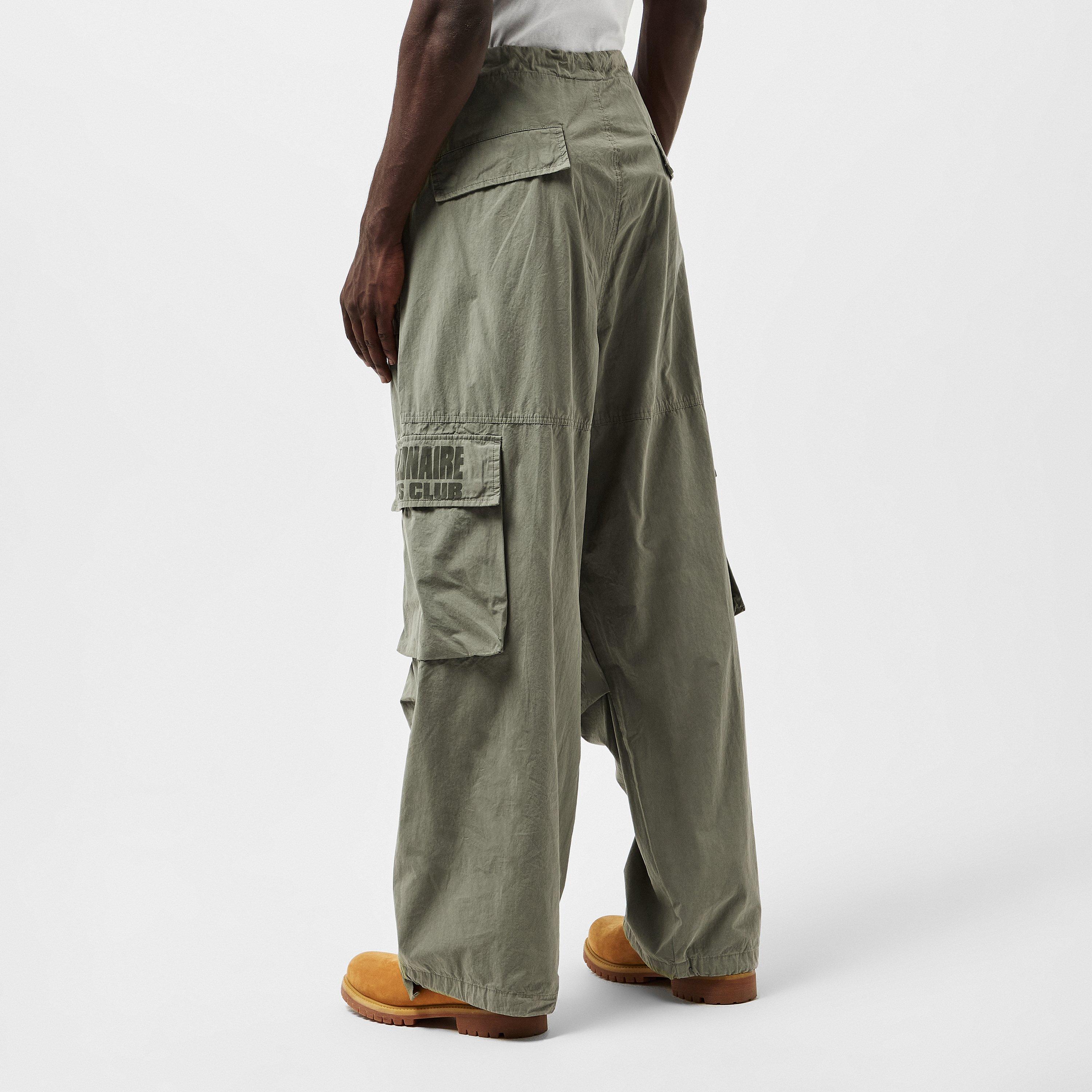 Olive - Billionaire Boys Club - Men's Parachute Cargo Trousers - 4