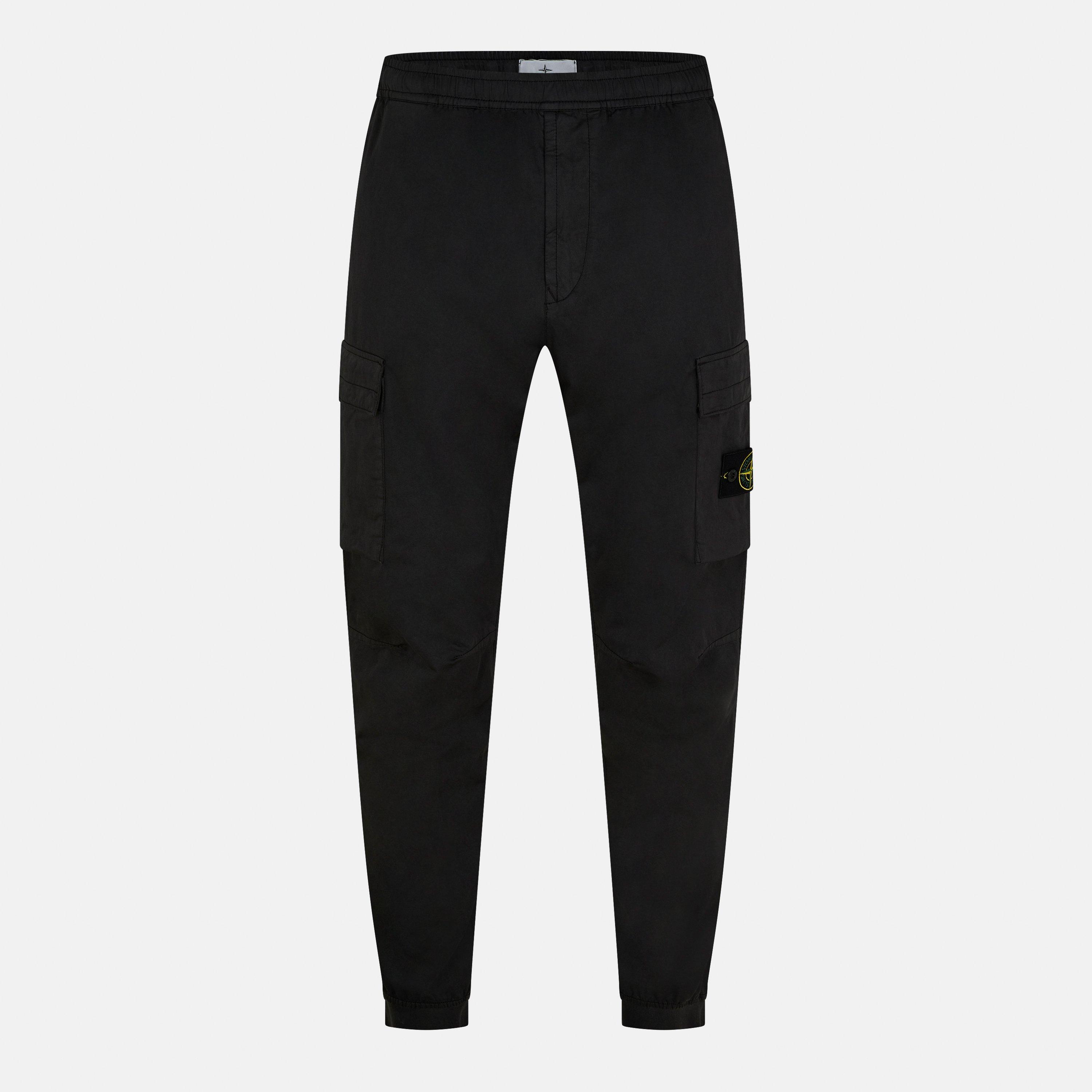 Stone Island Satin Cargo Trousers - Piombo V0062 - S