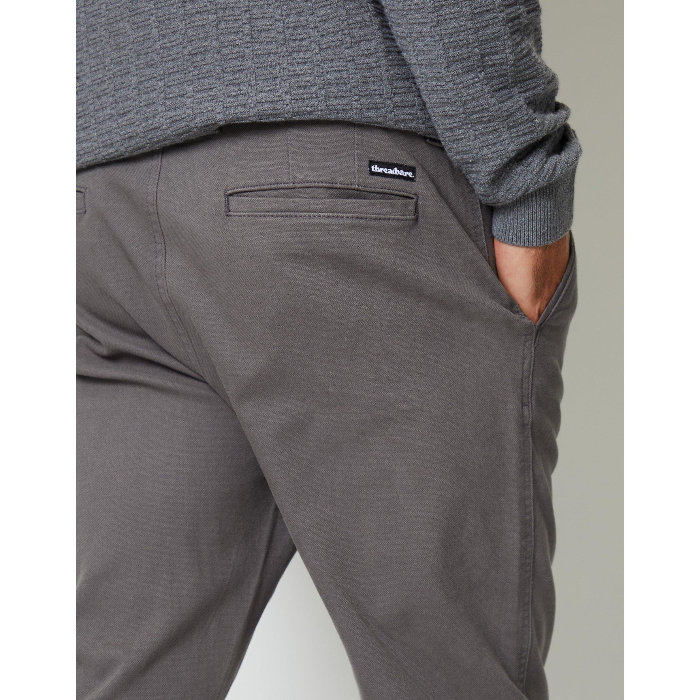Slate - Threadbare - Men's Salerno Chinos - 4