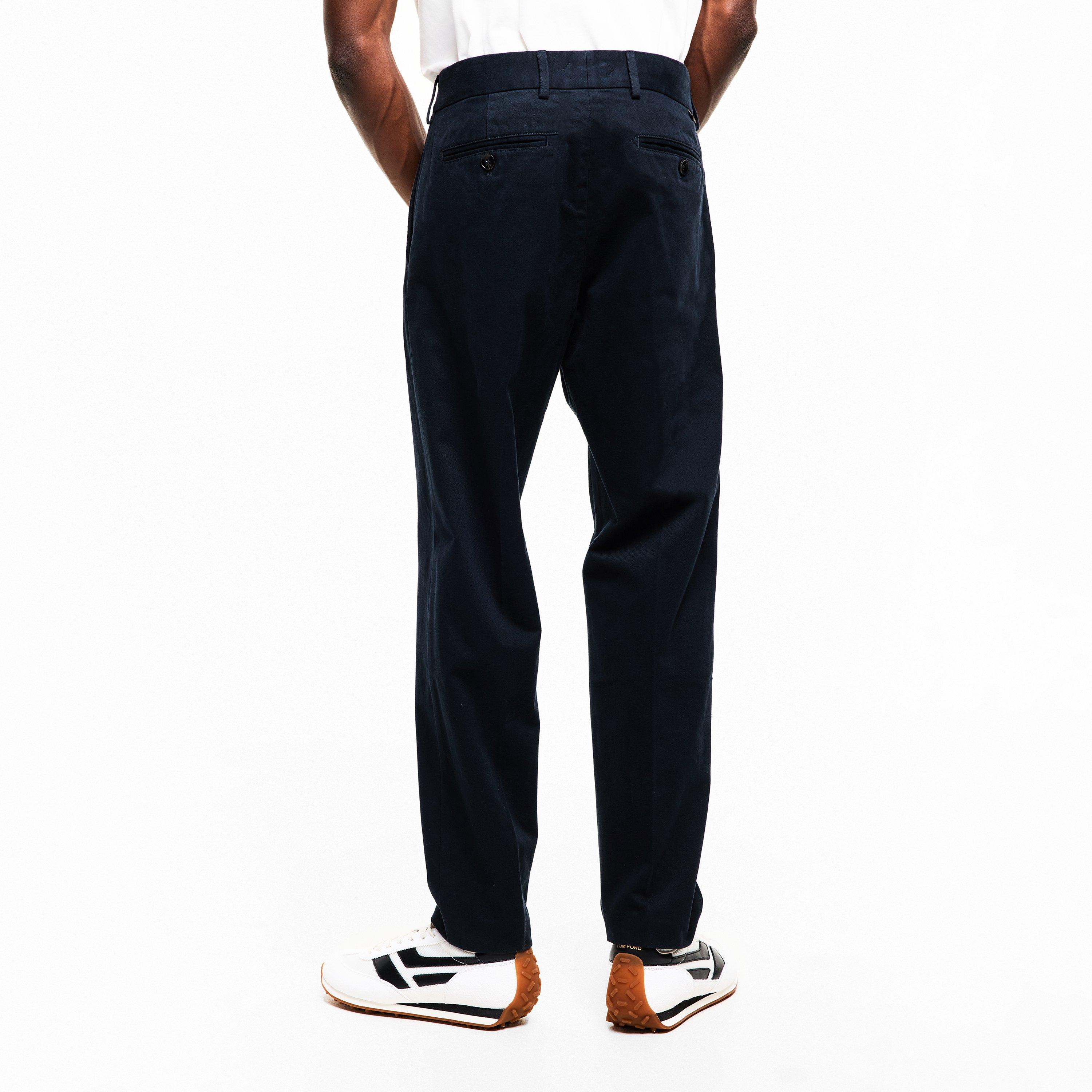Navy - Tom Ford - Men's Brushed Chinos - 4