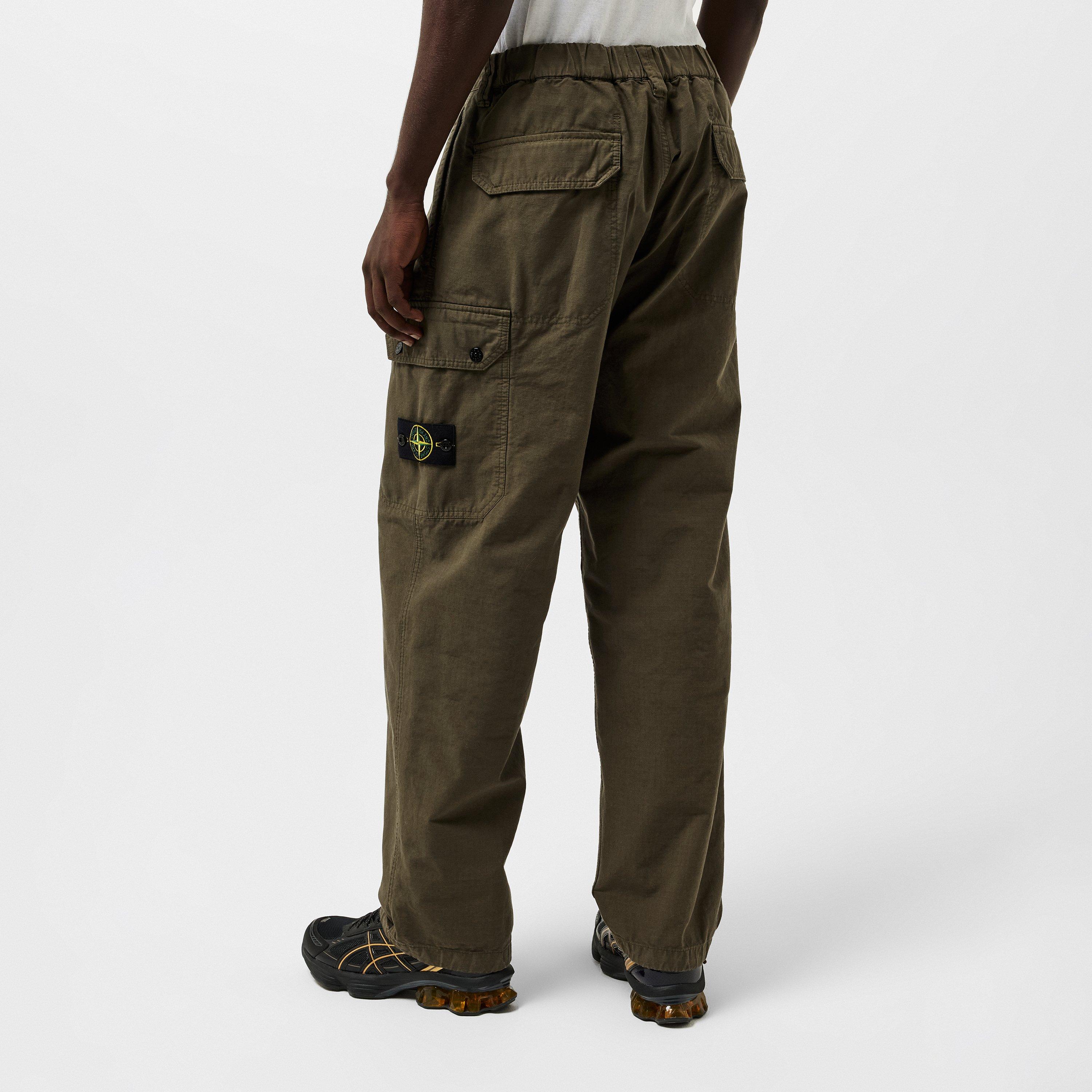 Verde Mil V0054 - Stone Island - Men's Ripstop Cargo Trousers - 4