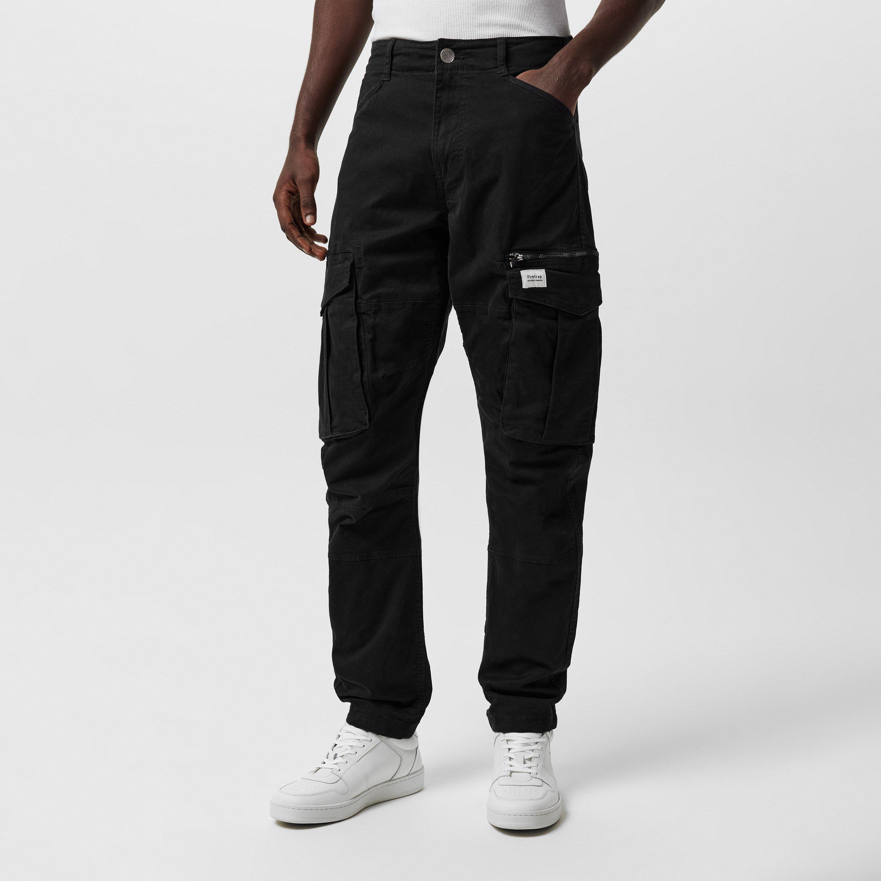 Wash Black - Firetrap - Cargo Trouser Mens - 3
