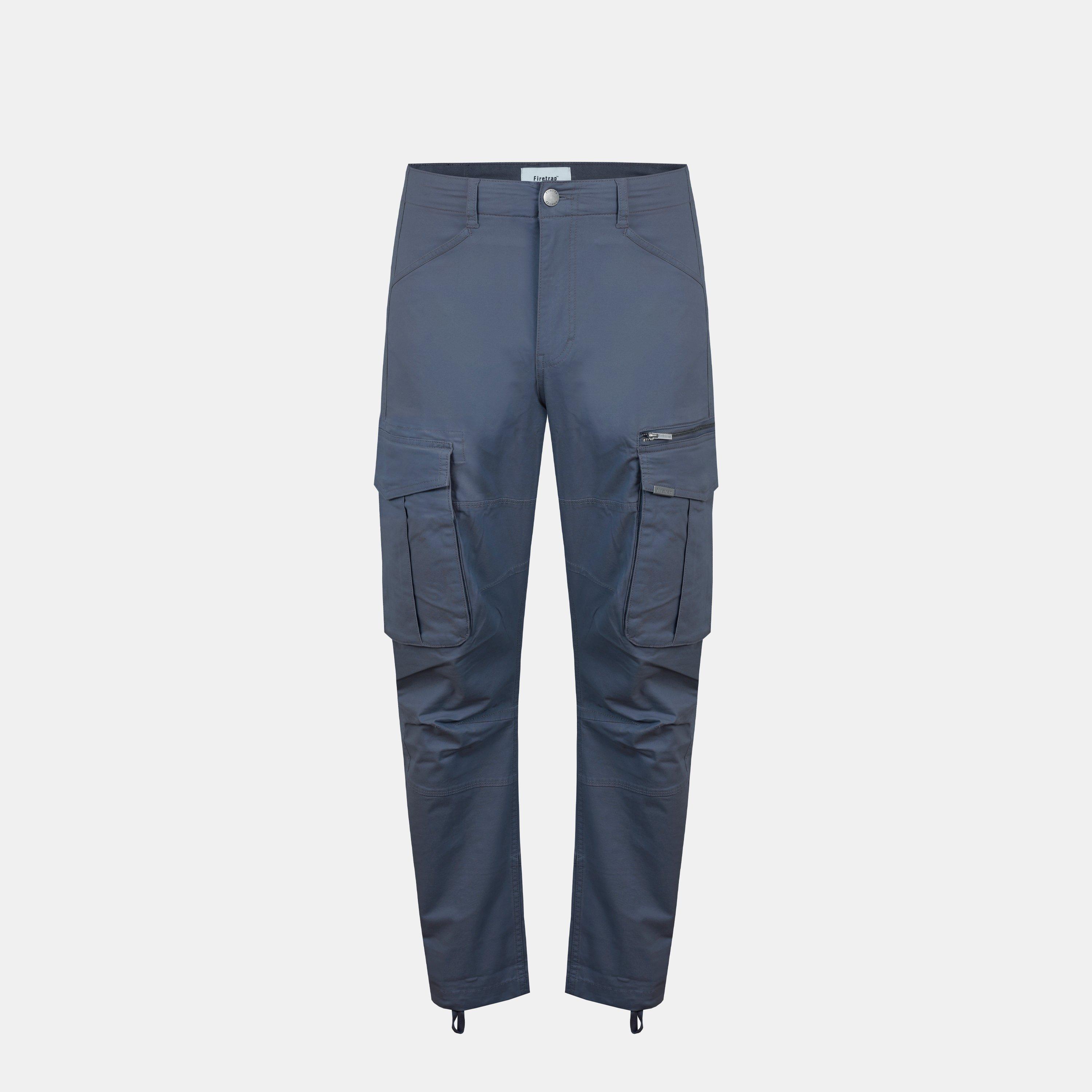 Firetrap Men's Cargo Trouser - Carbon Grey - 30W R