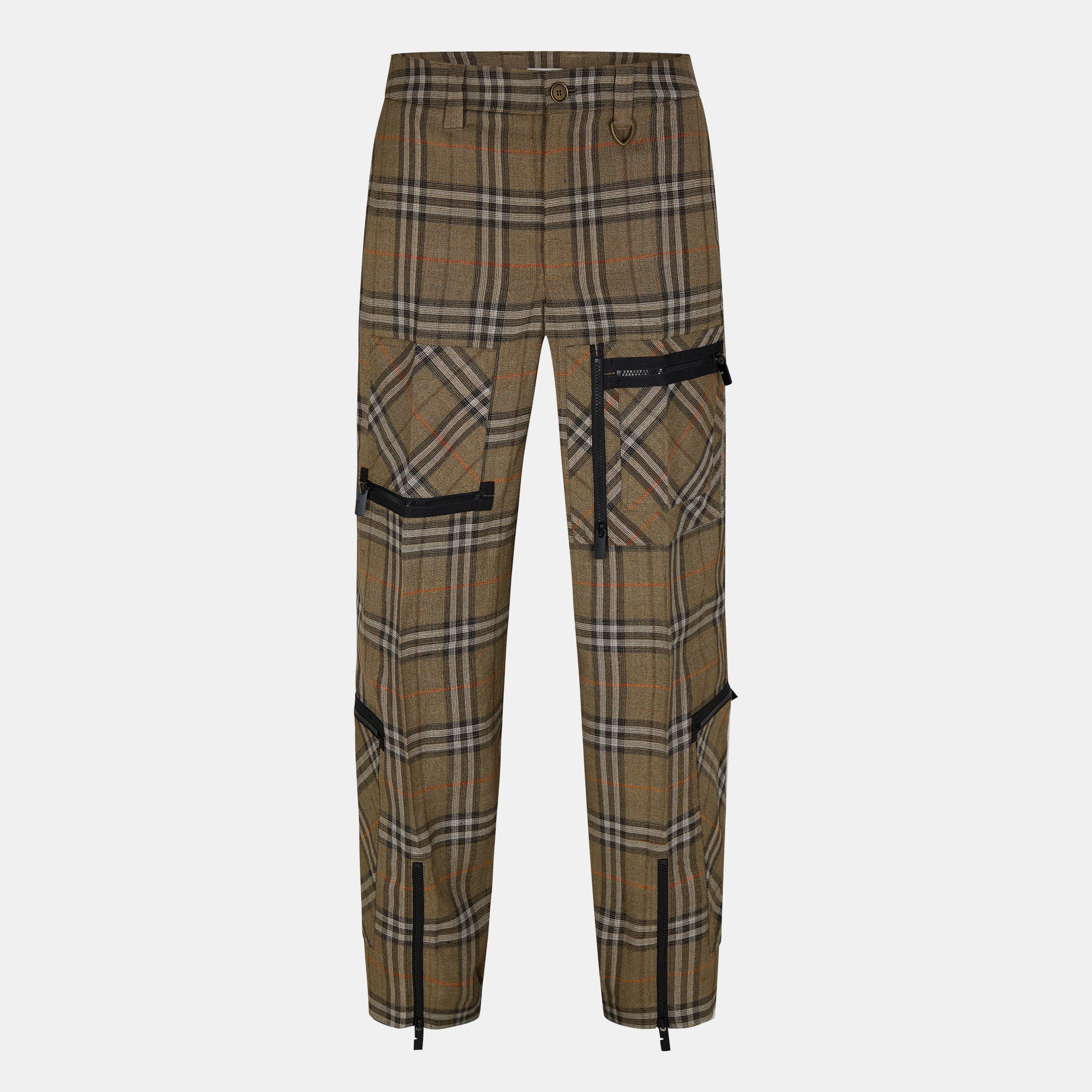 Burberry Men's Wool Tech Technical Fabric Cargo Trousers | Flannels