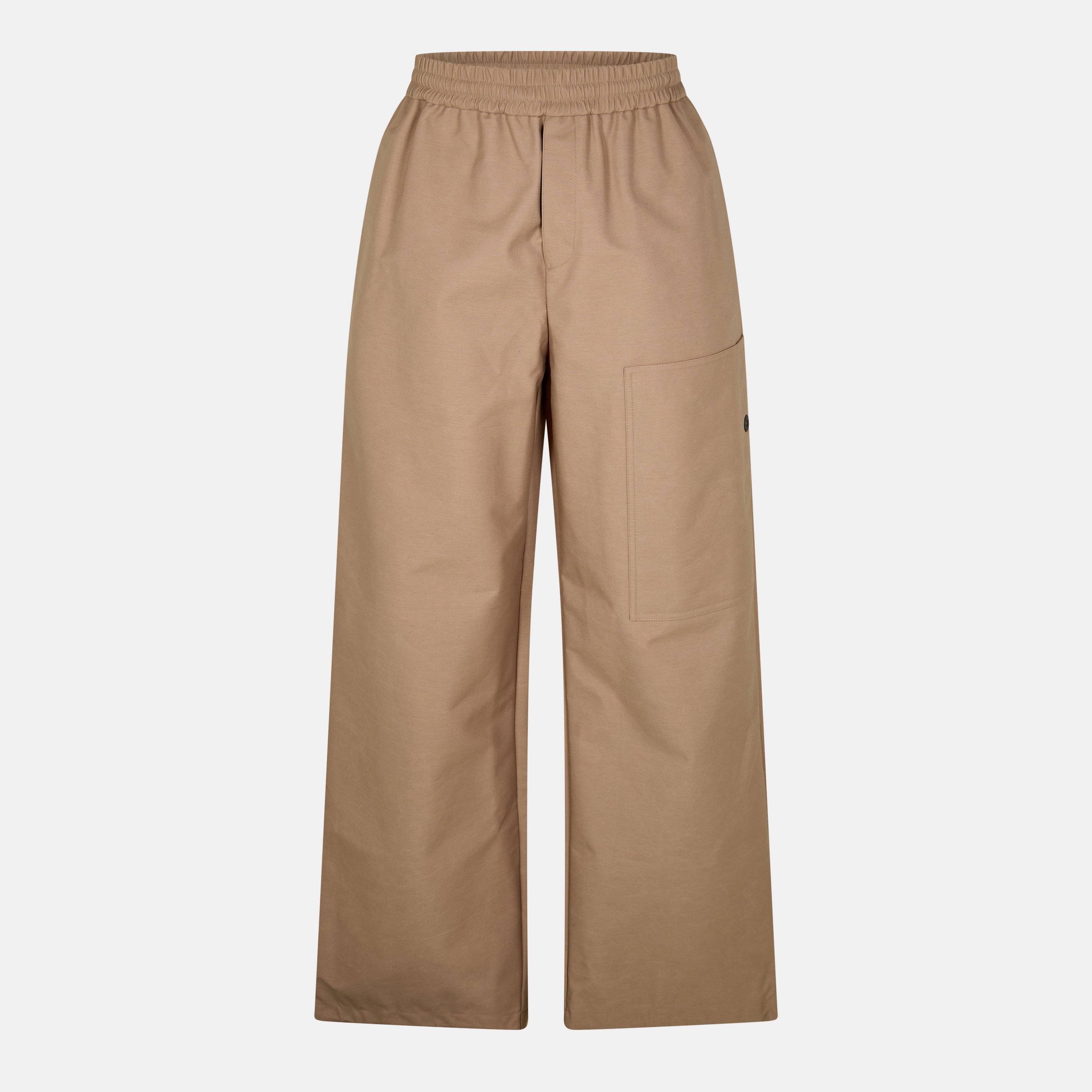 Camel - Off White - Men's Utility Cargo Trousers - 1