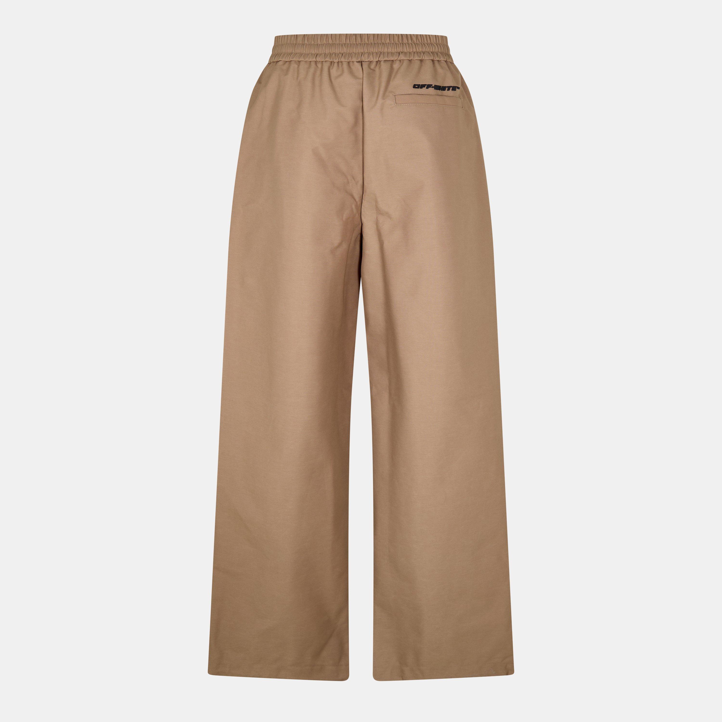 Camel - Off White - Men's  Utility Cargo Trousers - 2