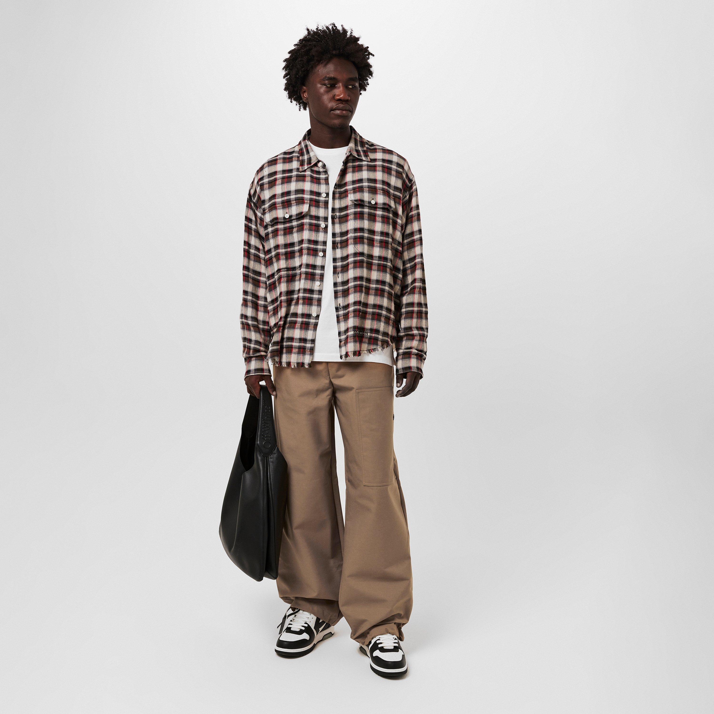 Camel - Off White - Men's  Utility Cargo Trousers - 6