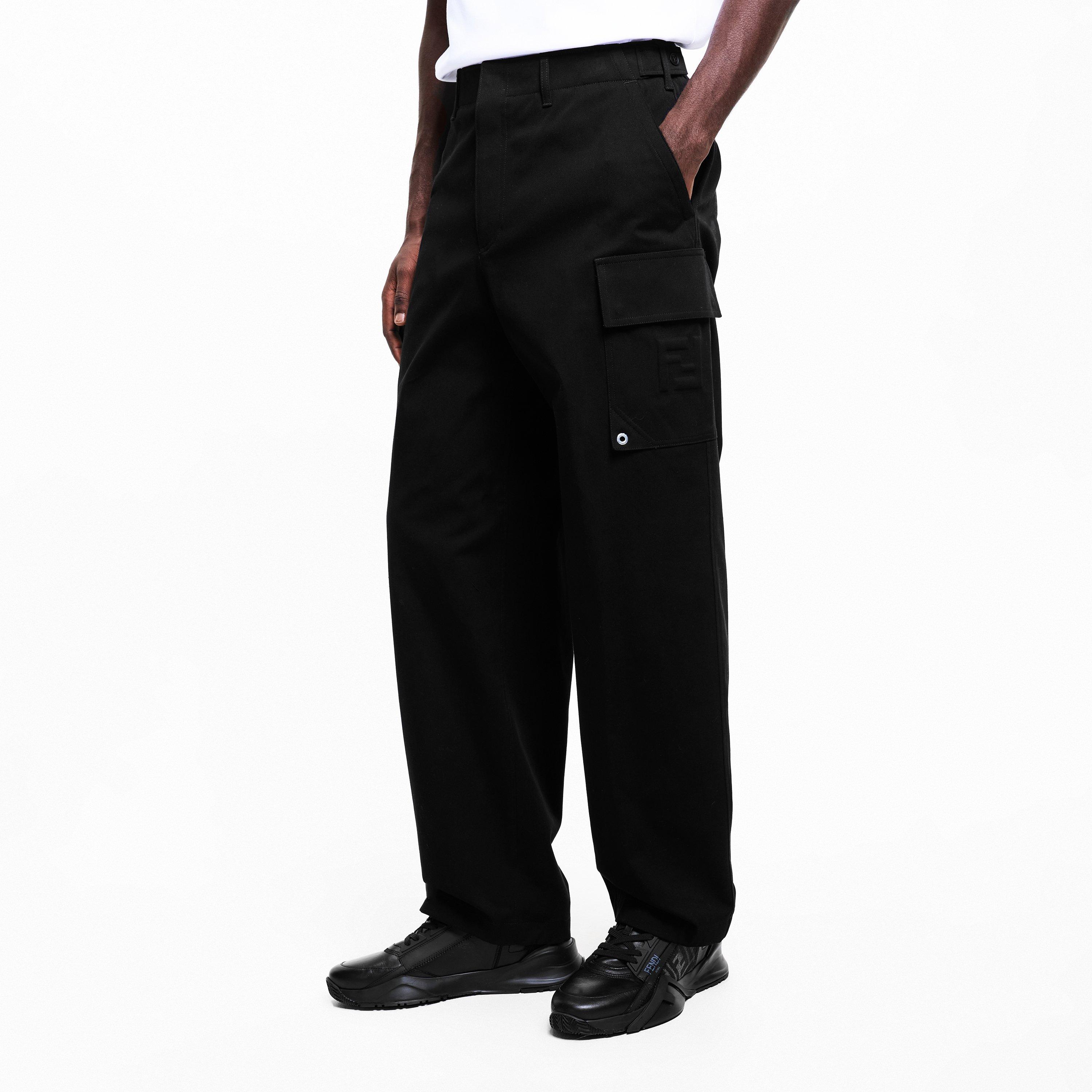 Black - Fendi - Men's Cargo Trousers - 3