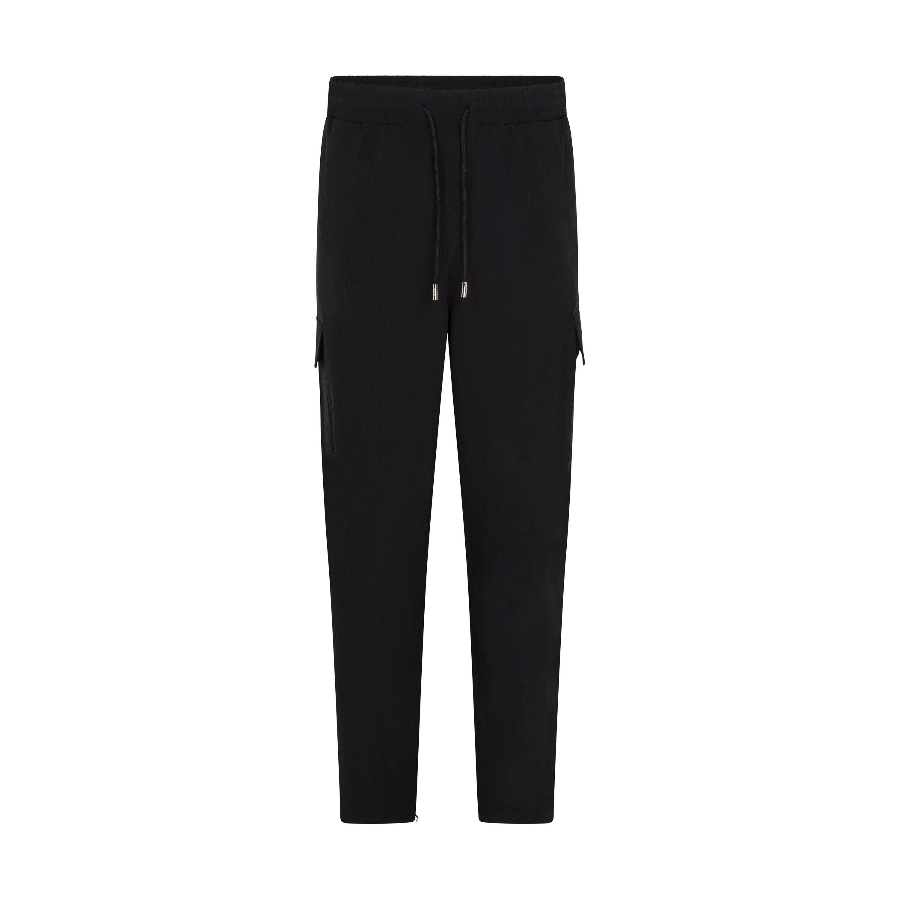 Black - Mallet - Men's Multi Pocket Standard Fit Cargo Trousers - 1