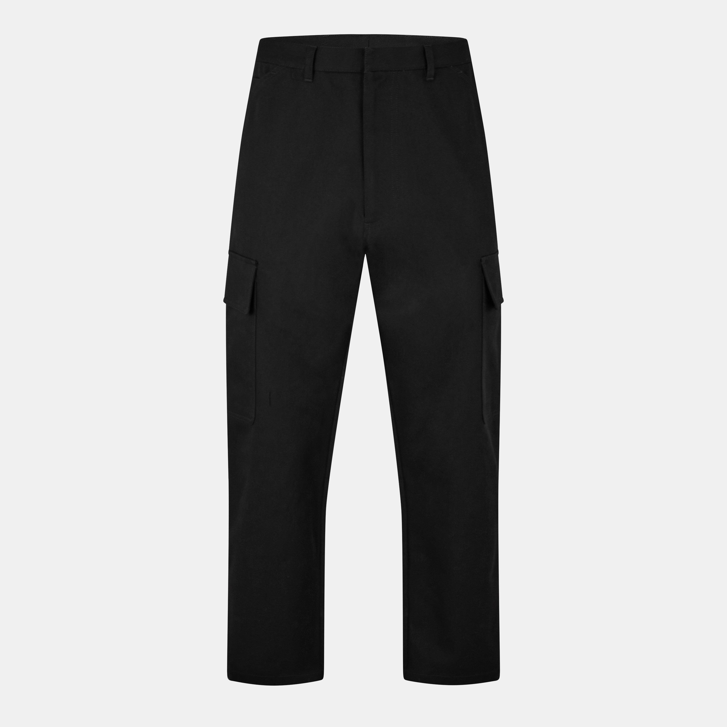 Black - Prada - Men's Drill Cargo Trousers - 1