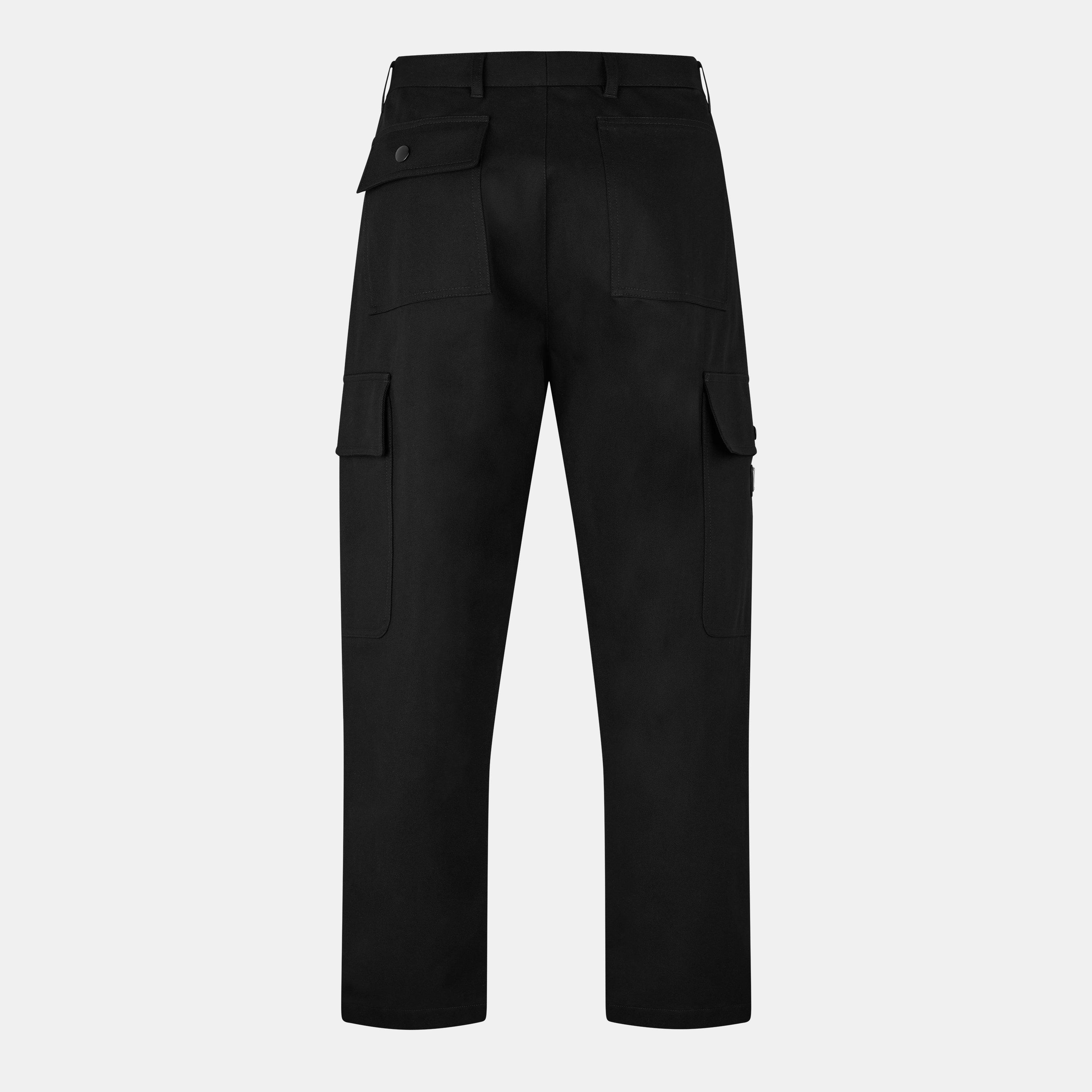 Black - Prada - Men's Drill Cargo Trousers - 2