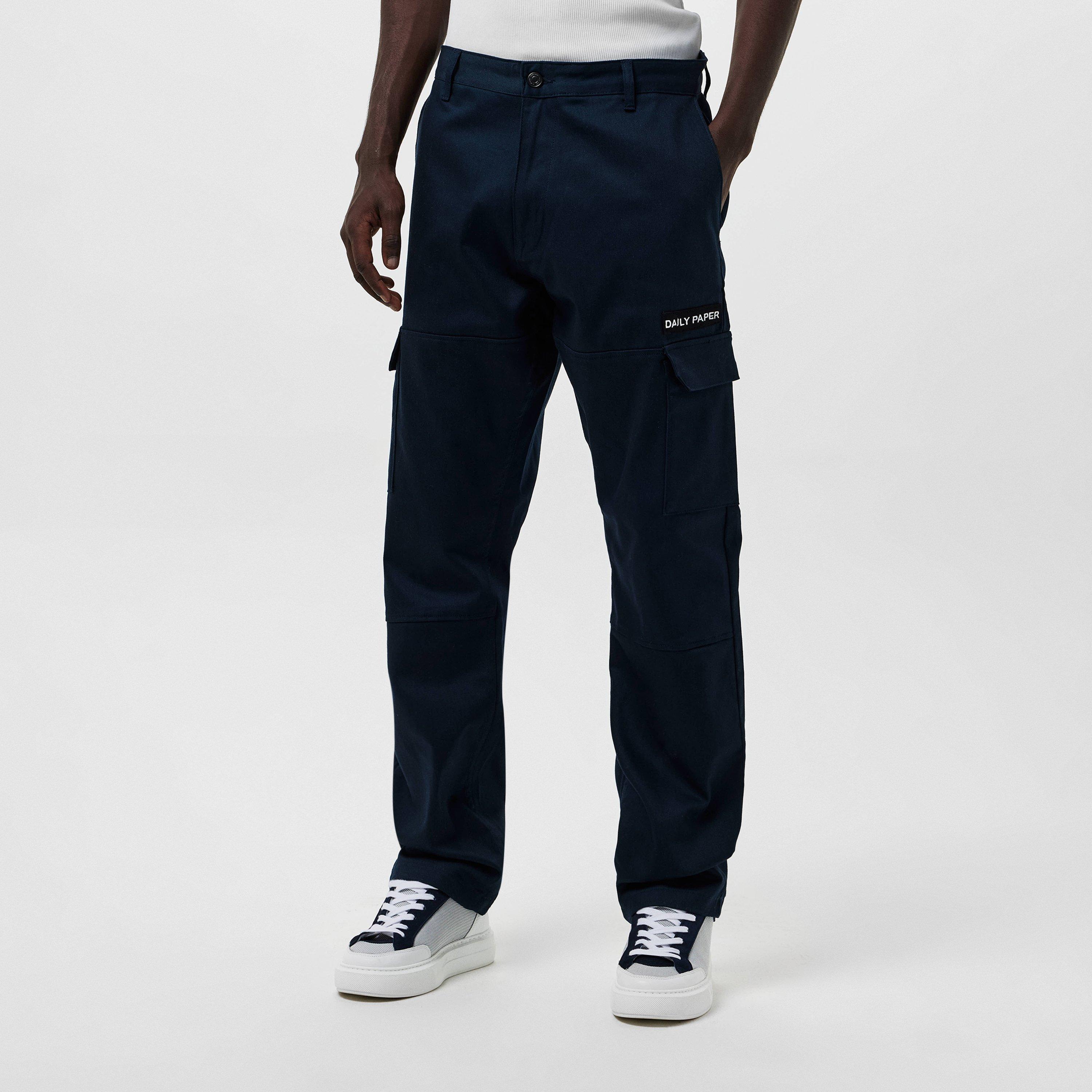 Navy - Daily Paper - Men's Relaxed Fit Cargo Trousers - 3