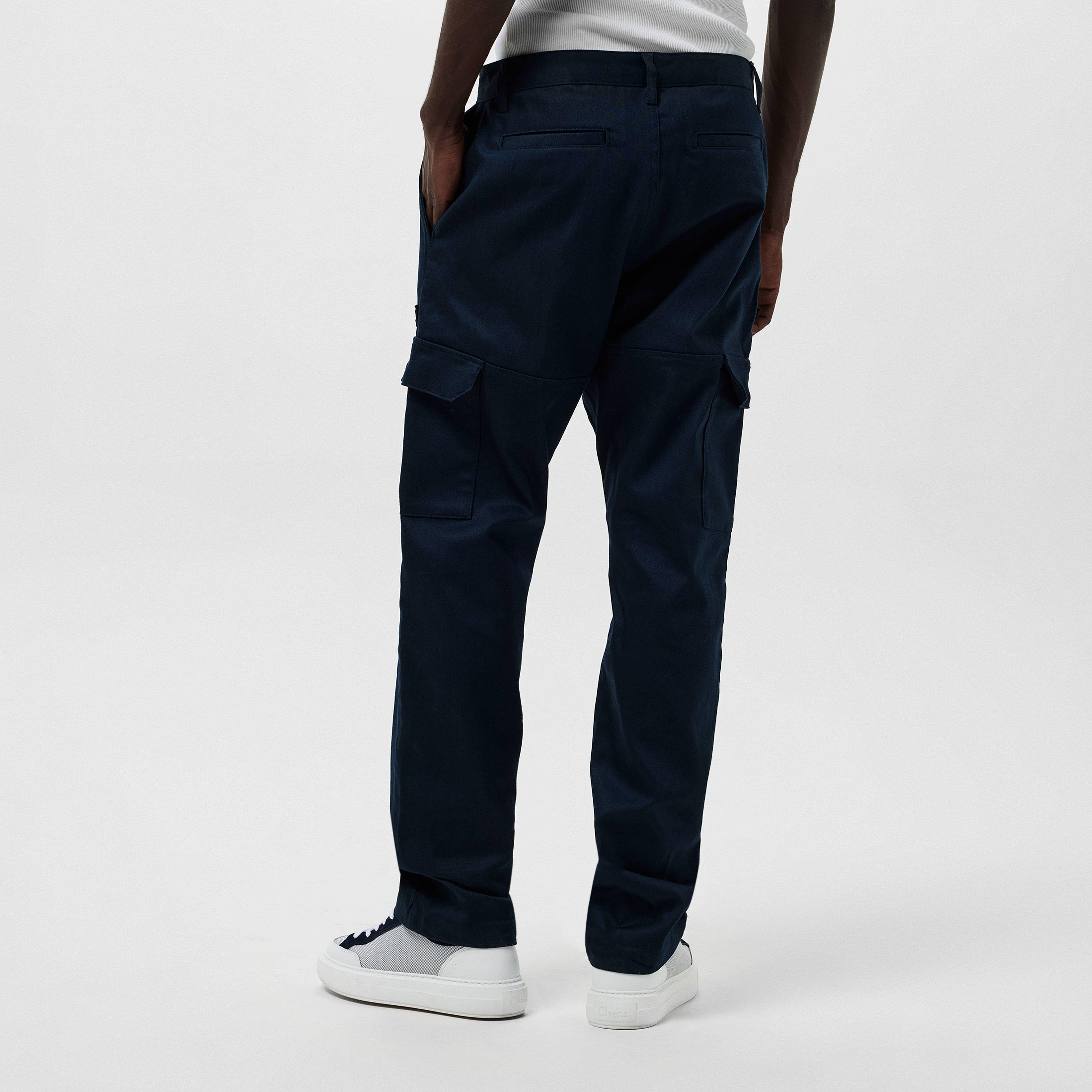 Navy - Daily Paper - Men's Relaxed Fit Cargo Trousers - 4